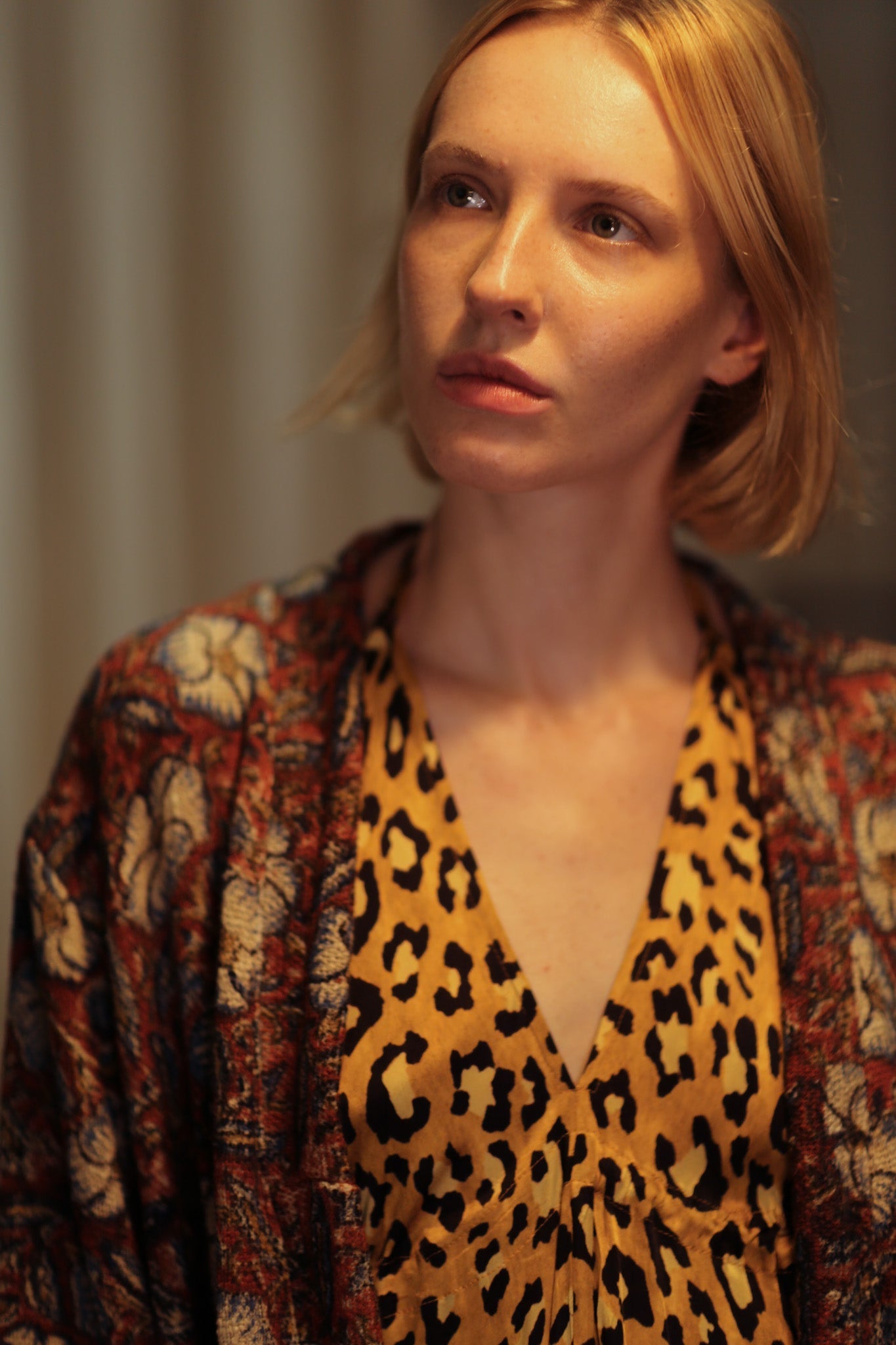 FRINGED JACKET BLUE FLOWERS - BANGKOK TAILOR CLOTHING STORE - HANDMADE CLOTHING