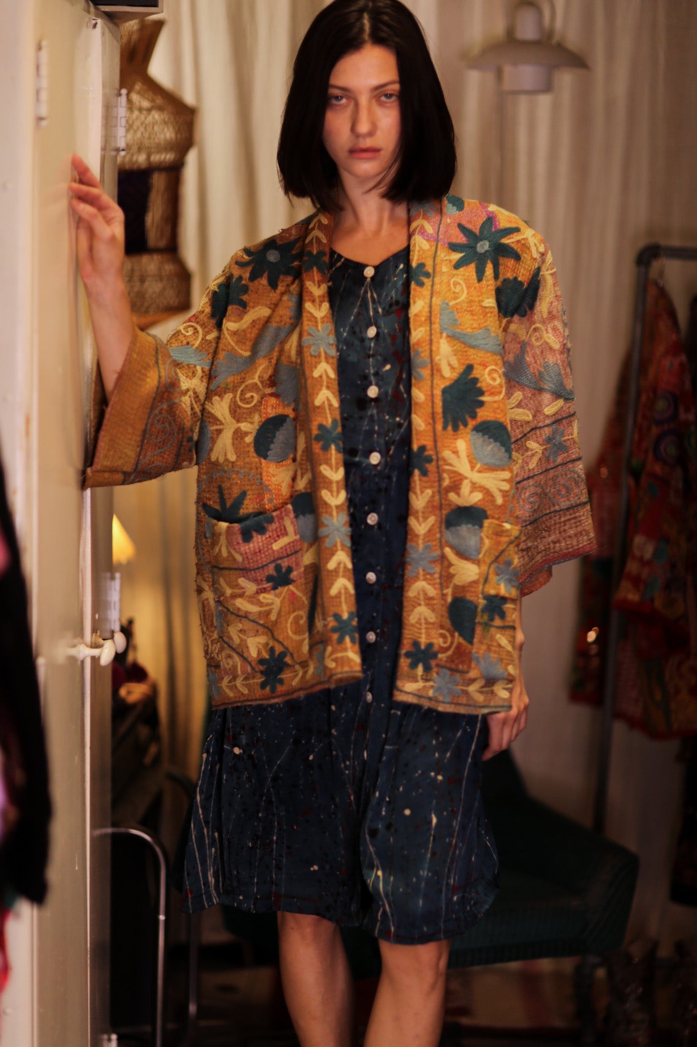 GINEVRA KANTHA KIMONO BEACH TONES - BANGKOK TAILOR CLOTHING STORE - HANDMADE CLOTHING