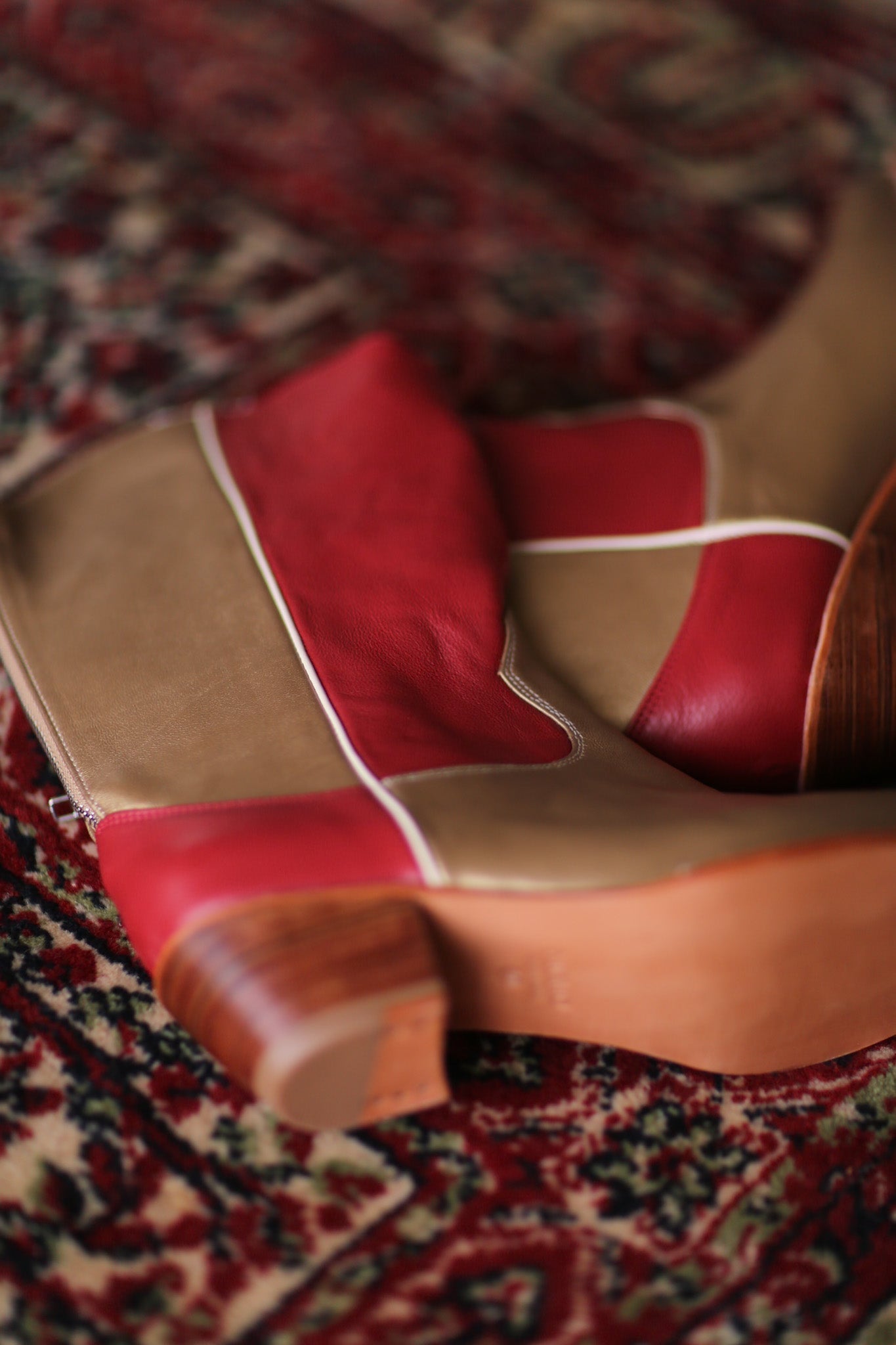 GOLD RED WESTERN BOOTS GUSTAV - BANGKOK TAILOR CLOTHING STORE - HANDMADE CLOTHING