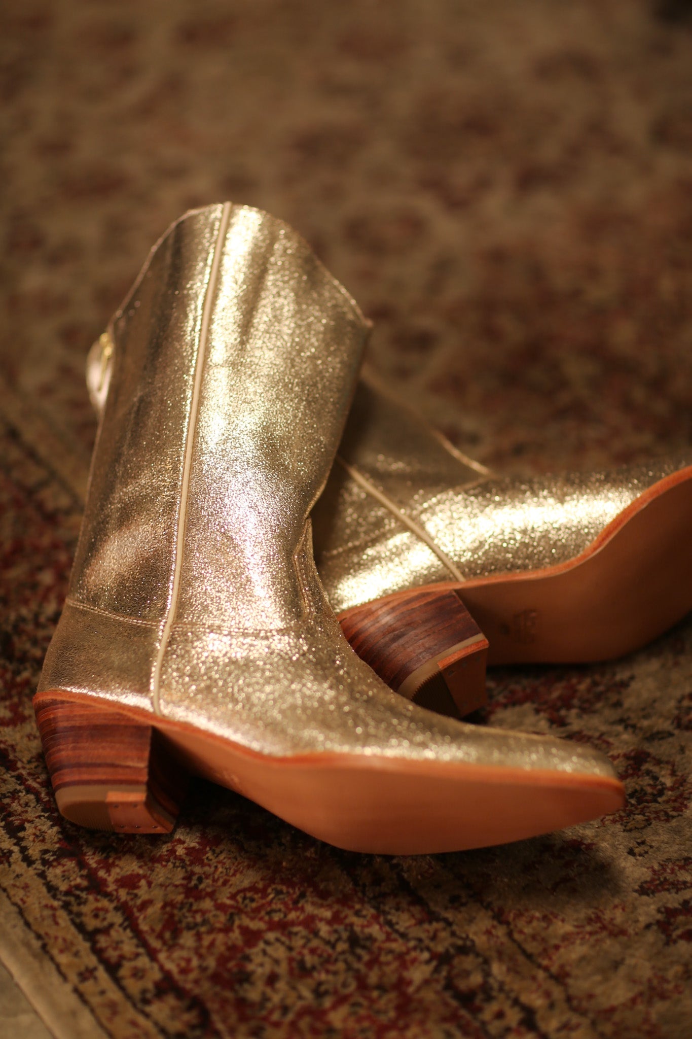 GOLDEN WESTERN BOOTS SINATRA - BANGKOK TAILOR CLOTHING STORE - HANDMADE CLOTHING