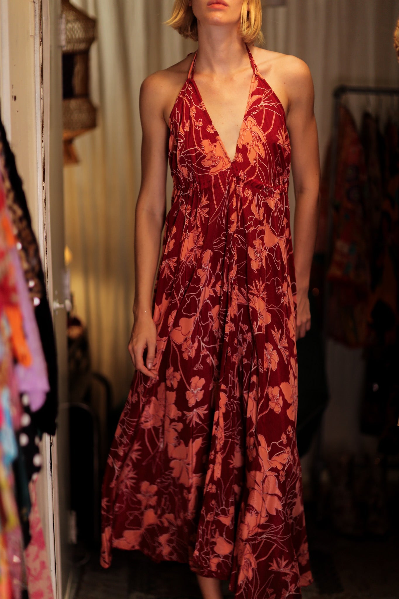 HANNAH SILK DRESS - BANGKOK TAILOR CLOTHING STORE - HANDMADE CLOTHING