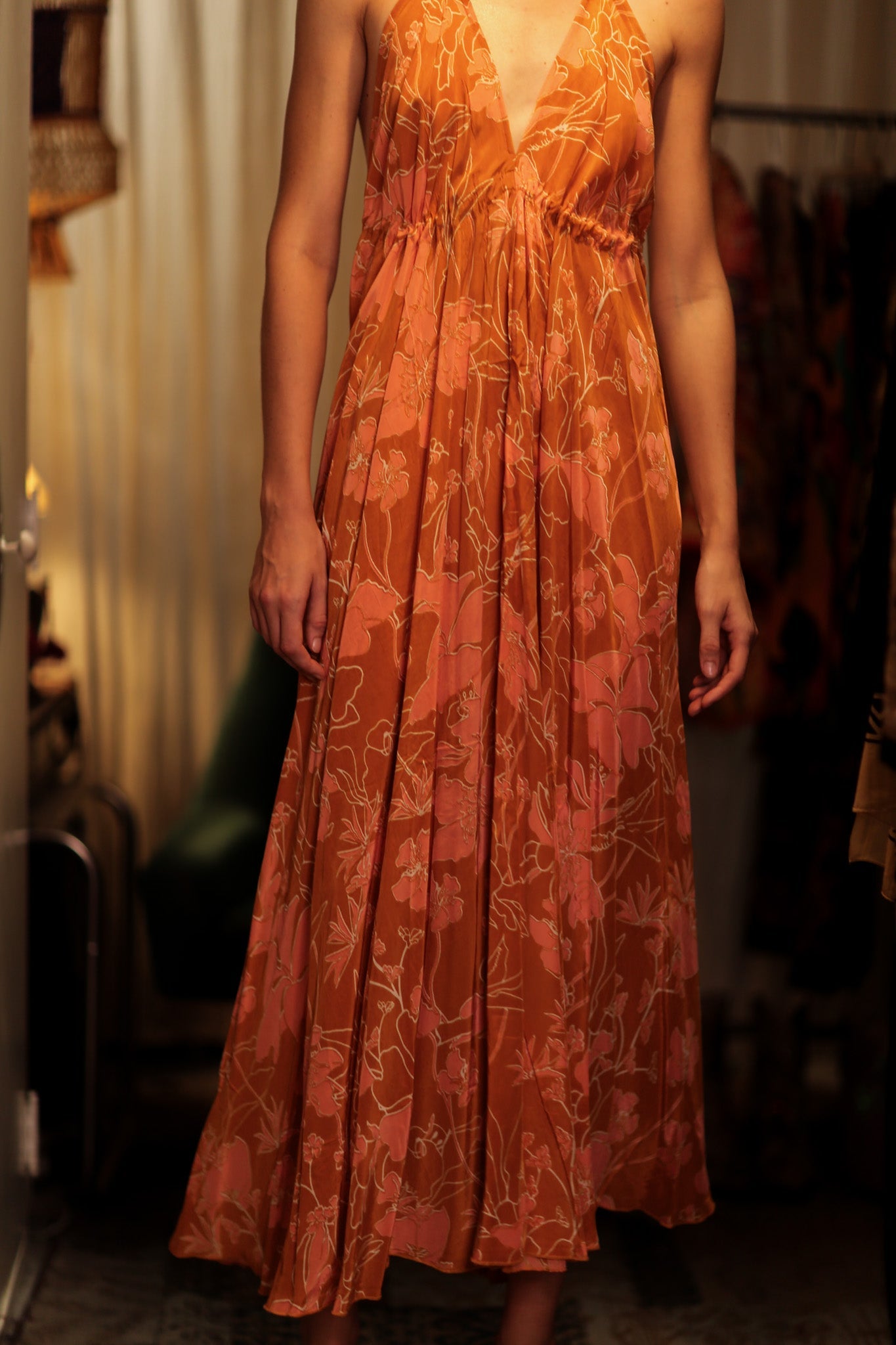HANNAH SILK DRESS - BANGKOK TAILOR CLOTHING STORE - HANDMADE CLOTHING