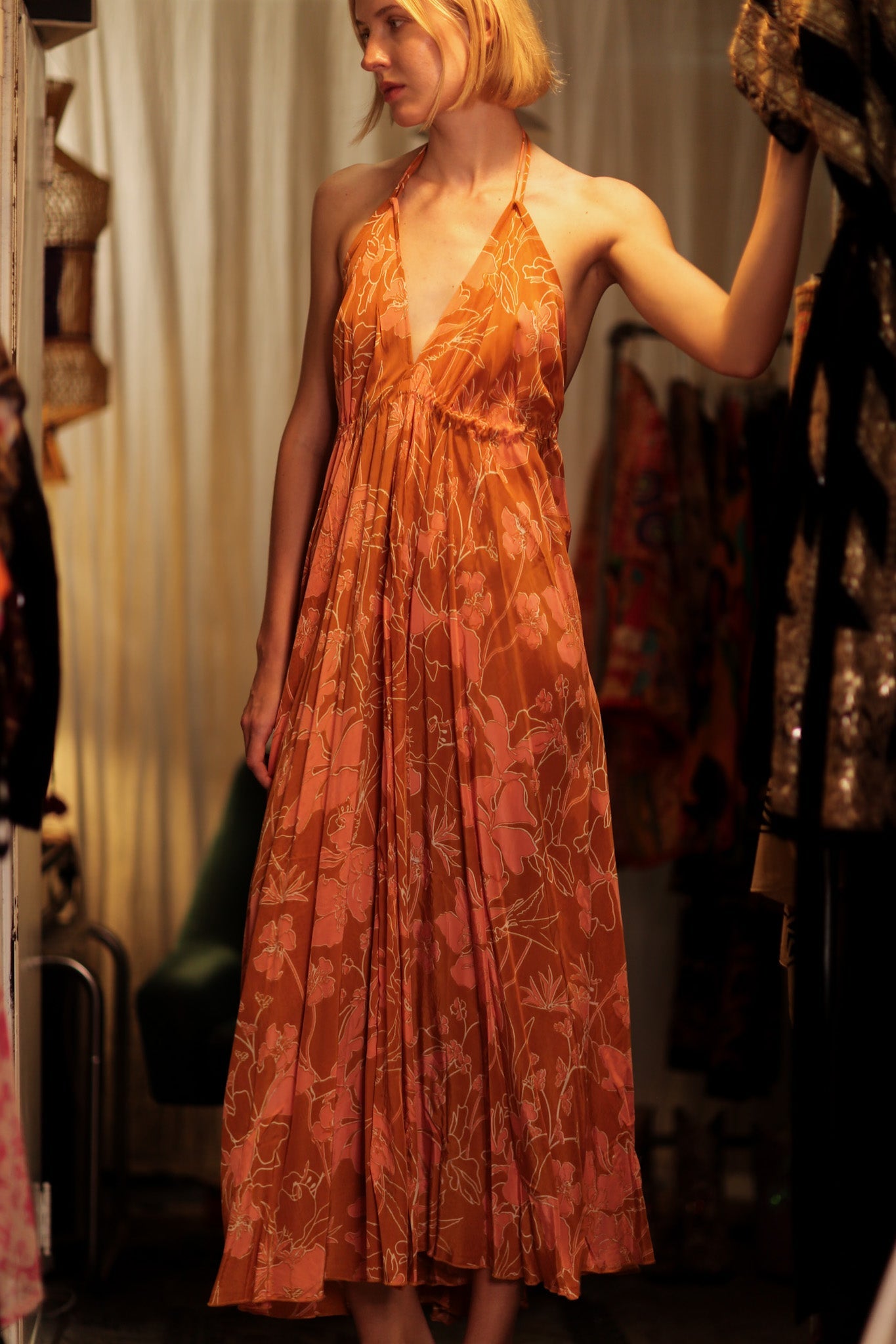 HANNAH SILK DRESS - BANGKOK TAILOR CLOTHING STORE - HANDMADE CLOTHING