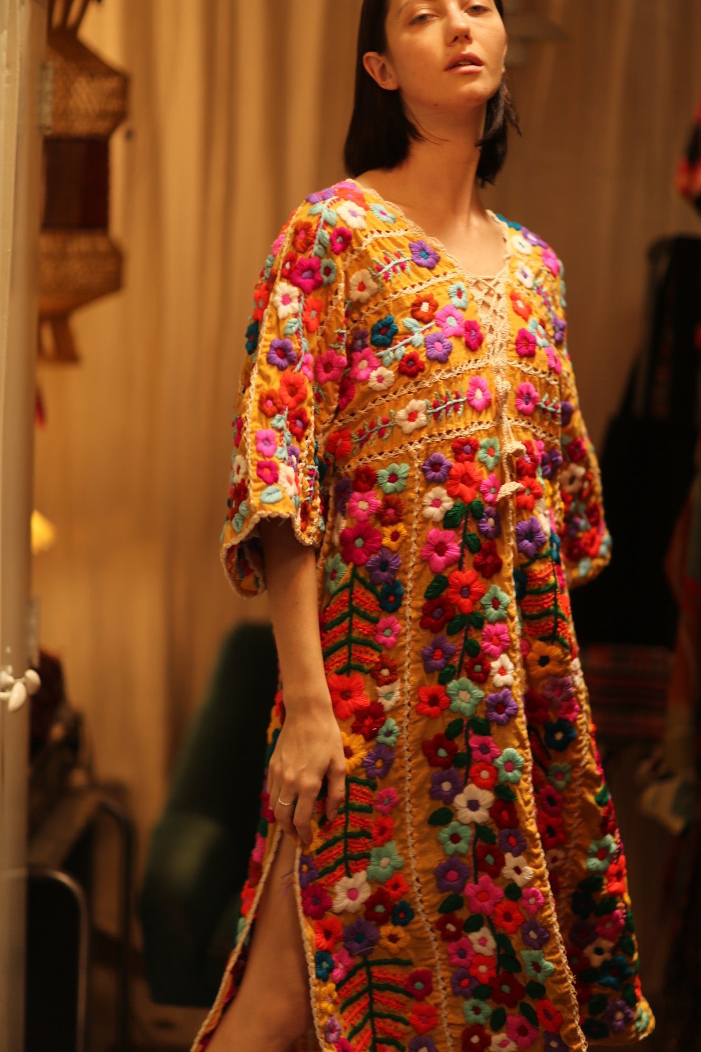 HEAVY EMBROIDERED KAFTAN ANTHARA - BANGKOK TAILOR CLOTHING STORE - HANDMADE CLOTHING