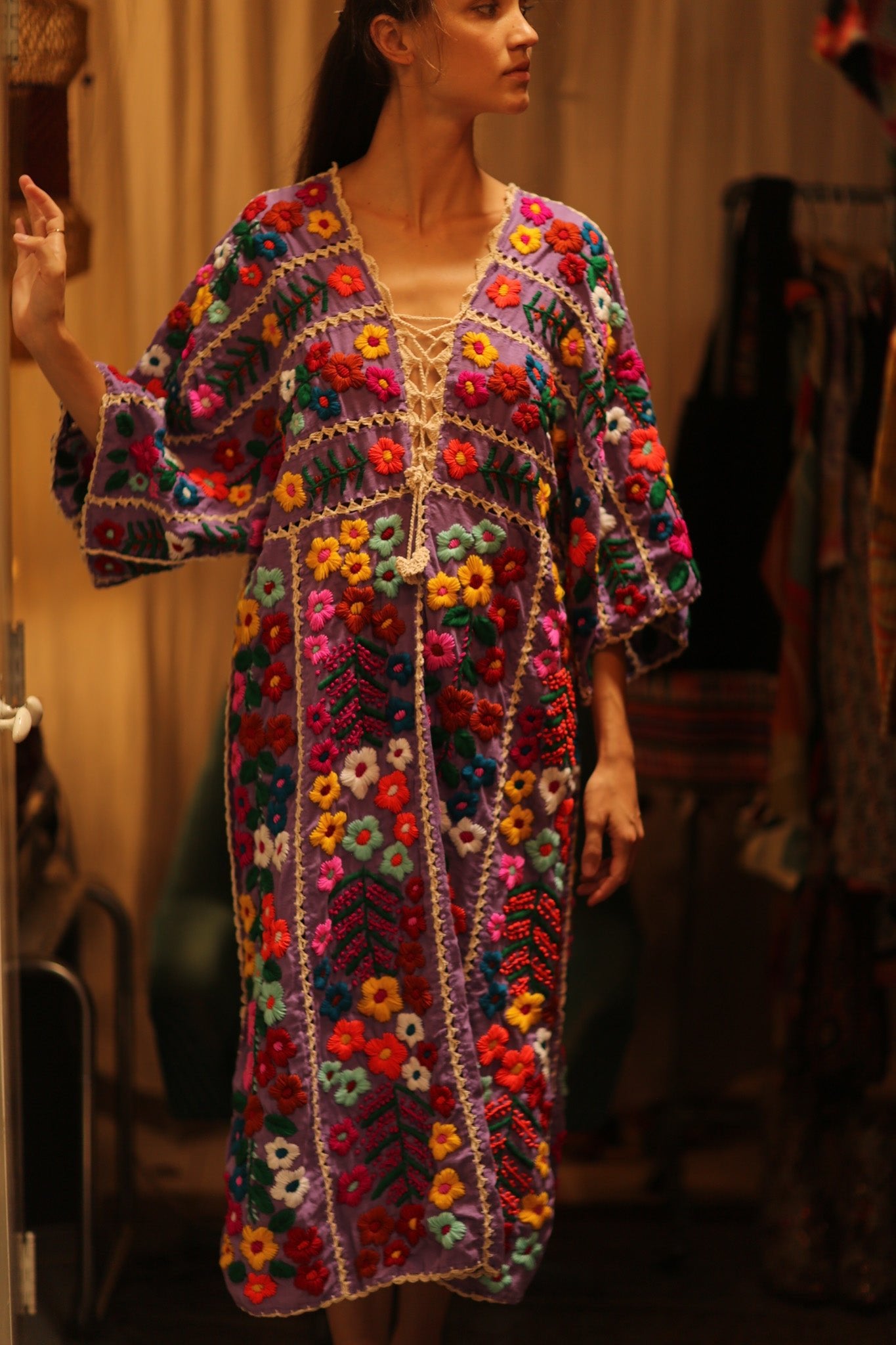 HEAVY EMBROIDERED KAFTAN ANTHARA - BANGKOK TAILOR CLOTHING STORE - HANDMADE CLOTHING