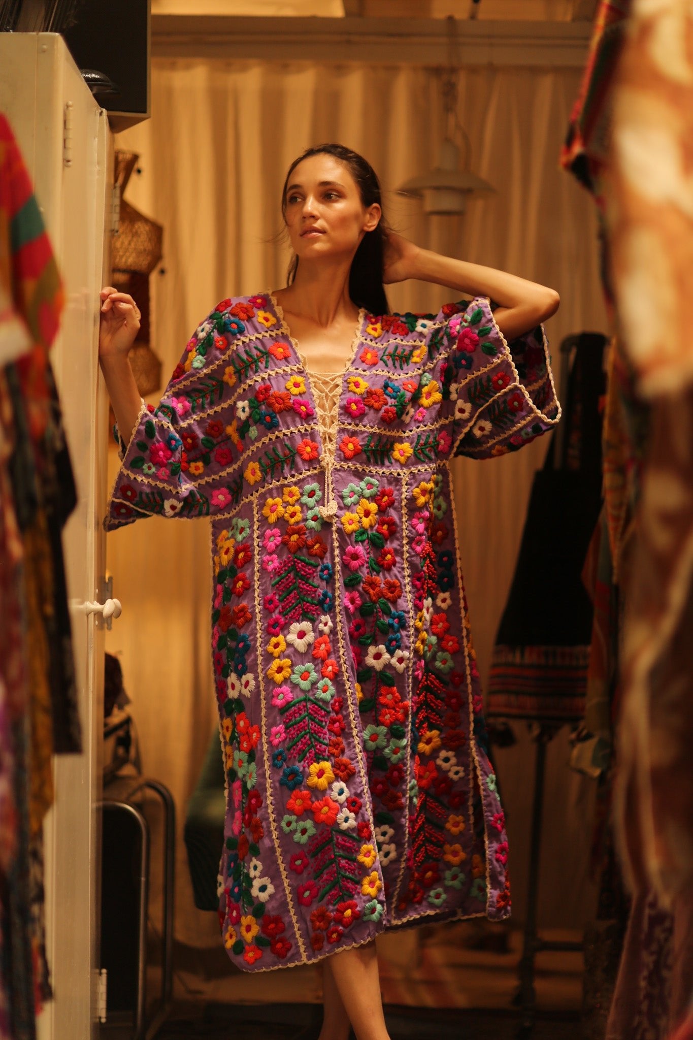 HEAVY EMBROIDERED KAFTAN ANTHARA - BANGKOK TAILOR CLOTHING STORE - HANDMADE CLOTHING
