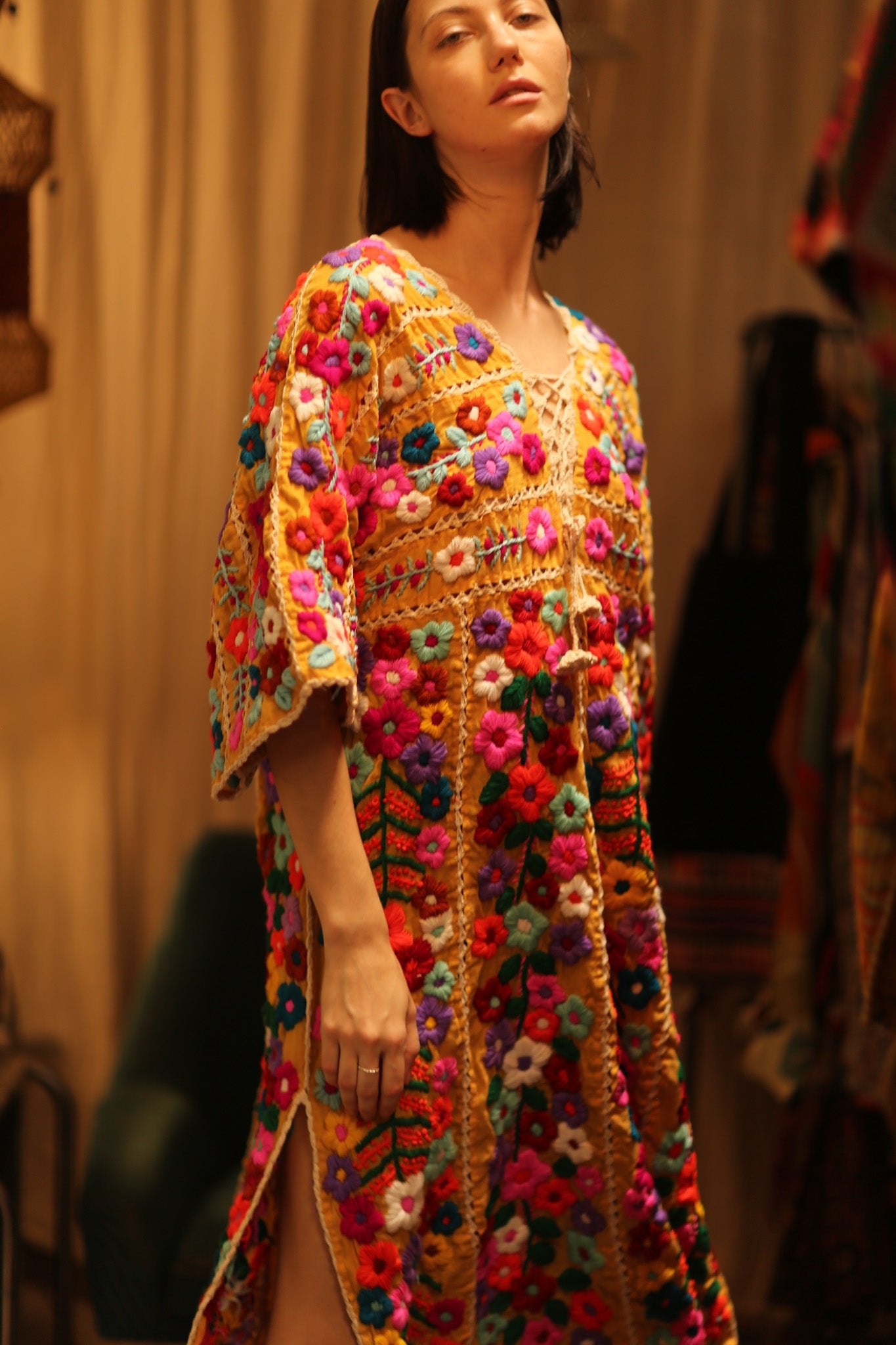 HEAVY EMBROIDERED KAFTAN ANTHARA - BANGKOK TAILOR CLOTHING STORE - HANDMADE CLOTHING