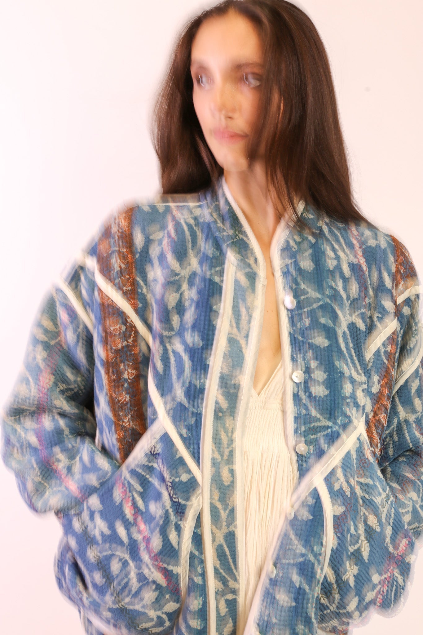 INDIGO KANTHA JACKET EMMY - BANGKOK TAILOR CLOTHING STORE - HANDMADE CLOTHING