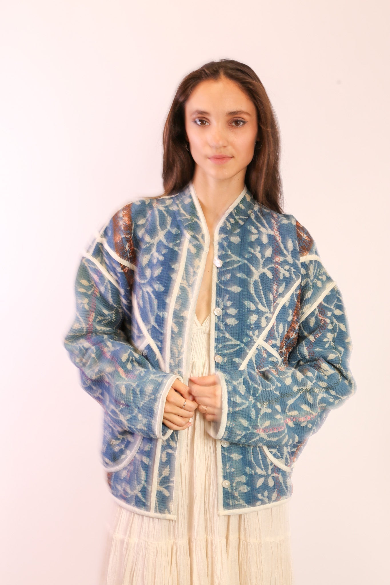 INDIGO KANTHA JACKET EMMY - BANGKOK TAILOR CLOTHING STORE - HANDMADE CLOTHING