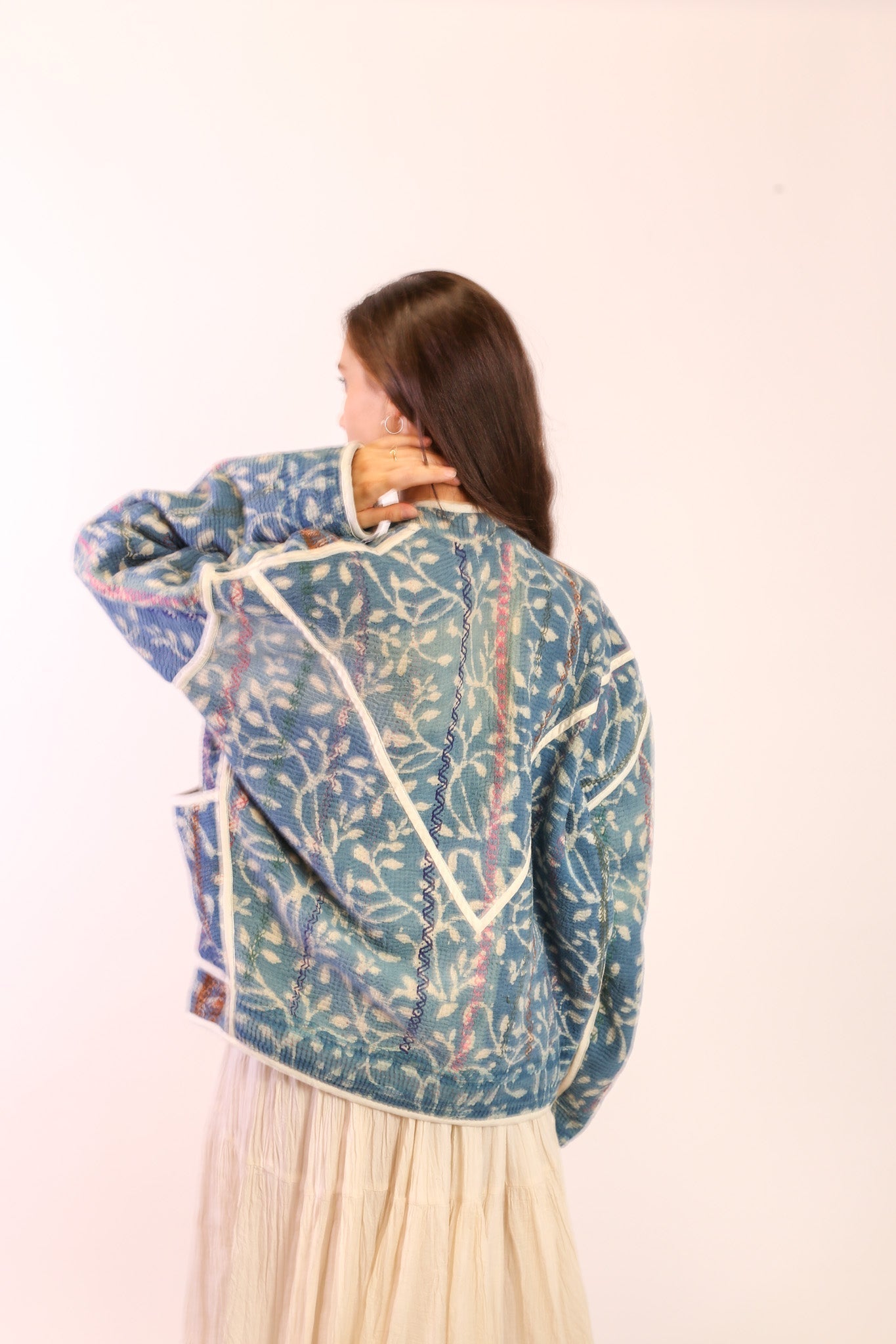 INDIGO KANTHA JACKET EMMY - BANGKOK TAILOR CLOTHING STORE - HANDMADE CLOTHING