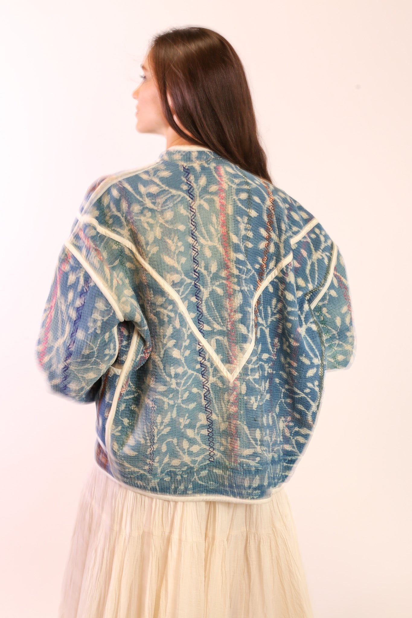 INDIGO KANTHA JACKET EMMY - BANGKOK TAILOR CLOTHING STORE - HANDMADE CLOTHING