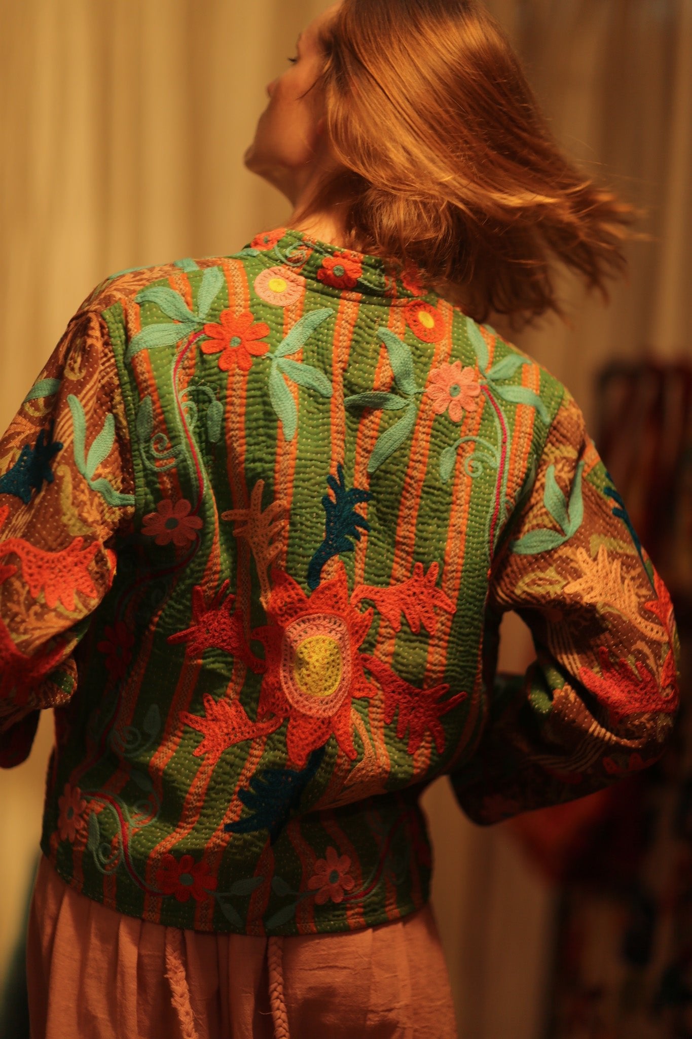 JACKET INGRID ALORA EMBROIDERED - BANGKOK TAILOR CLOTHING STORE - HANDMADE CLOTHING