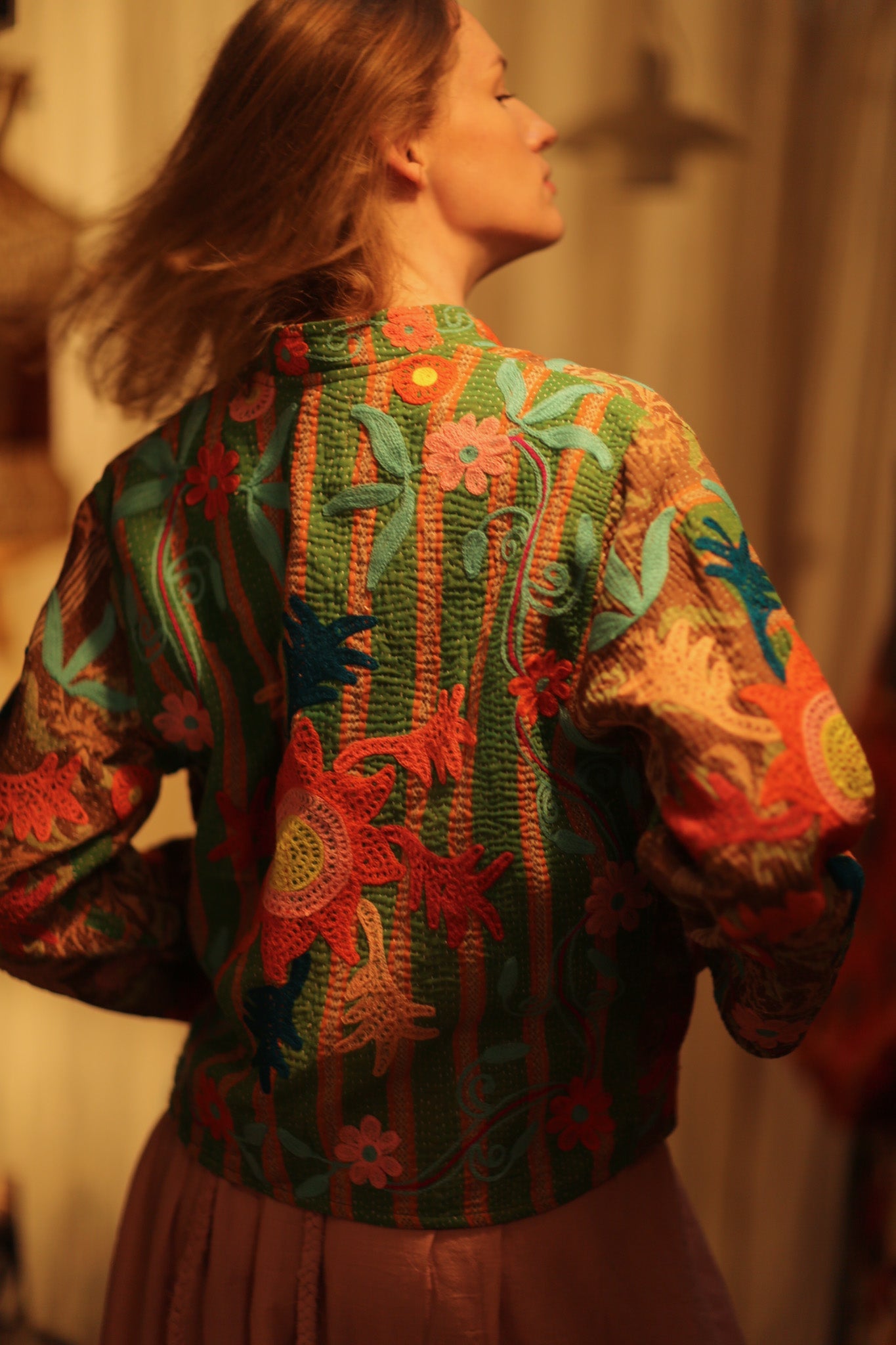 JACKET INGRID ALORA EMBROIDERED - BANGKOK TAILOR CLOTHING STORE - HANDMADE CLOTHING