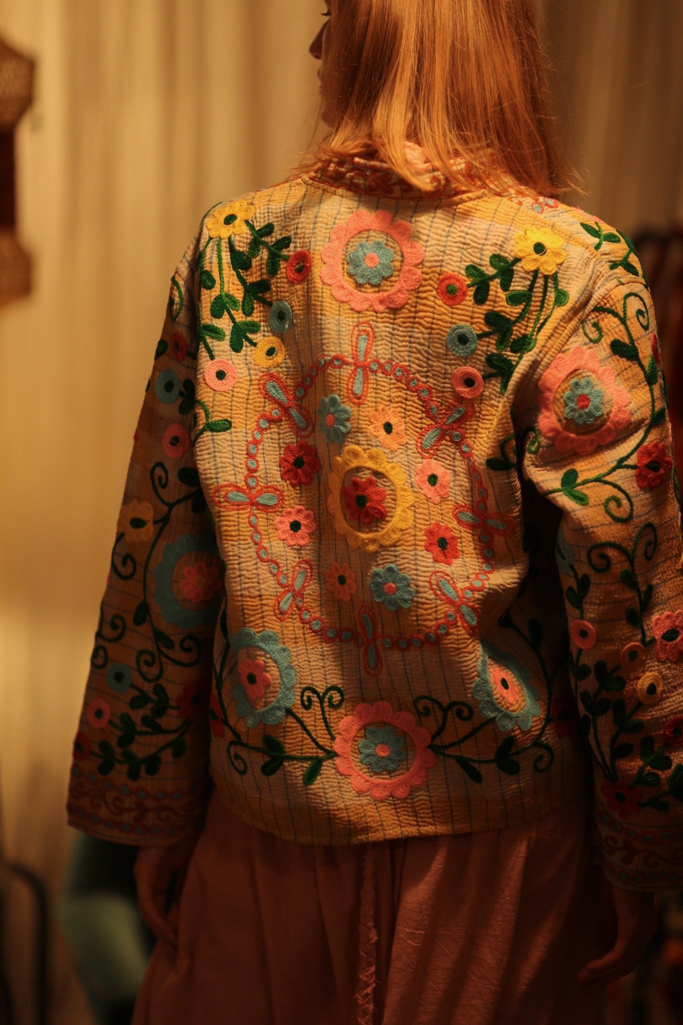 JACKET INGRID FLOWER EMBROIDERED - BANGKOK TAILOR CLOTHING STORE - HANDMADE CLOTHING