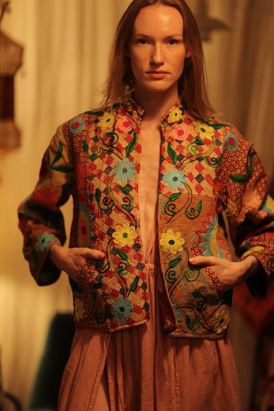 JACKET INGRID LOE EMBROIDERED - BANGKOK TAILOR CLOTHING STORE - HANDMADE CLOTHING