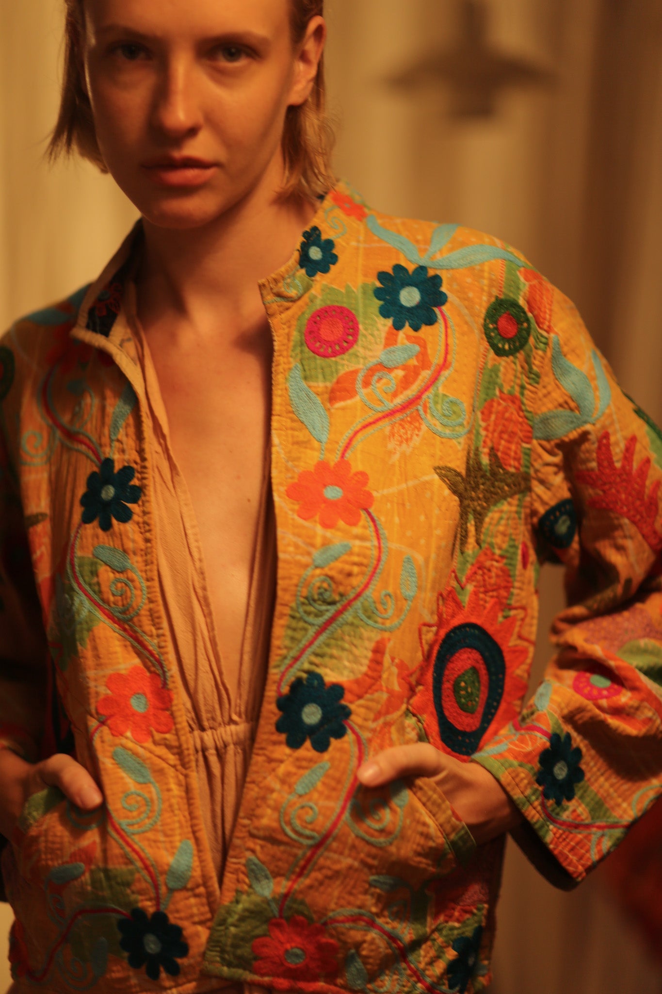 JACKET INGRID MICA EMBROIDERED - BANGKOK TAILOR CLOTHING STORE - HANDMADE CLOTHING
