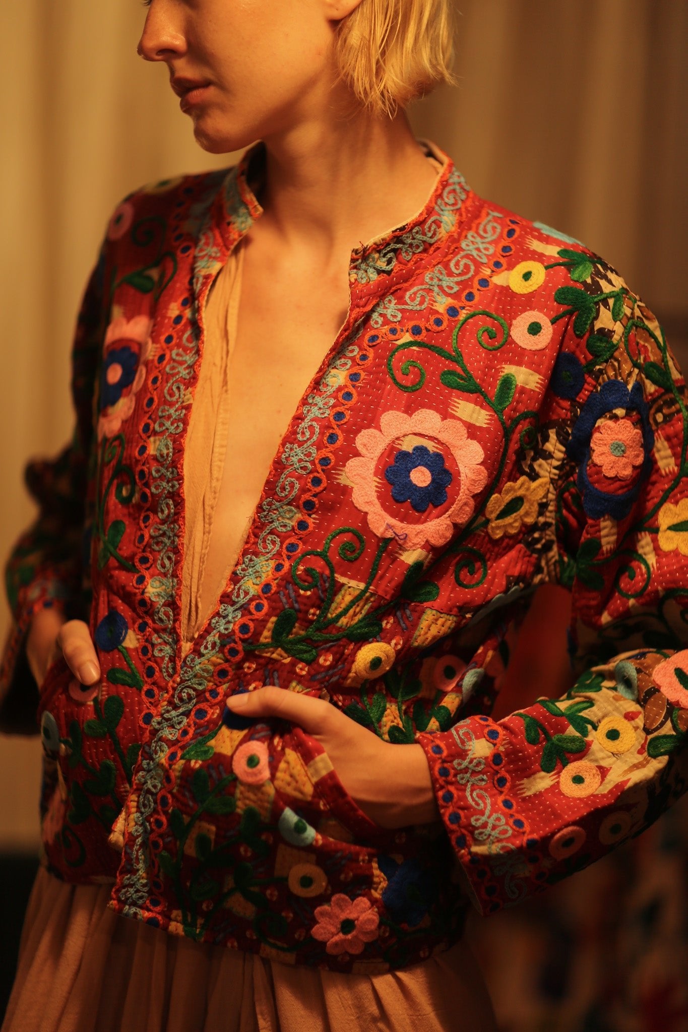 JACKET INGRID ZARINA EMBROIDERED - BANGKOK TAILOR CLOTHING STORE - HANDMADE CLOTHING