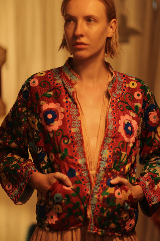 JACKET INGRID ZARINA EMBROIDERED - BANGKOK TAILOR CLOTHING STORE - HANDMADE CLOTHING