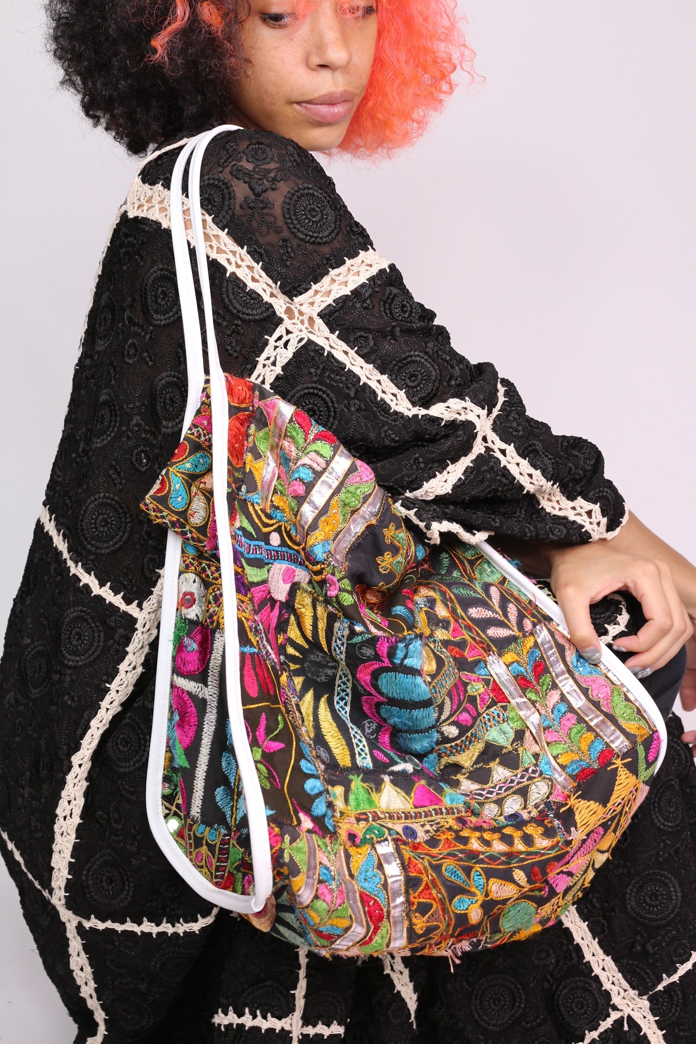 JINNY EMBROIDERED BAG - BANGKOK TAILOR CLOTHING STORE - HANDMADE CLOTHING
