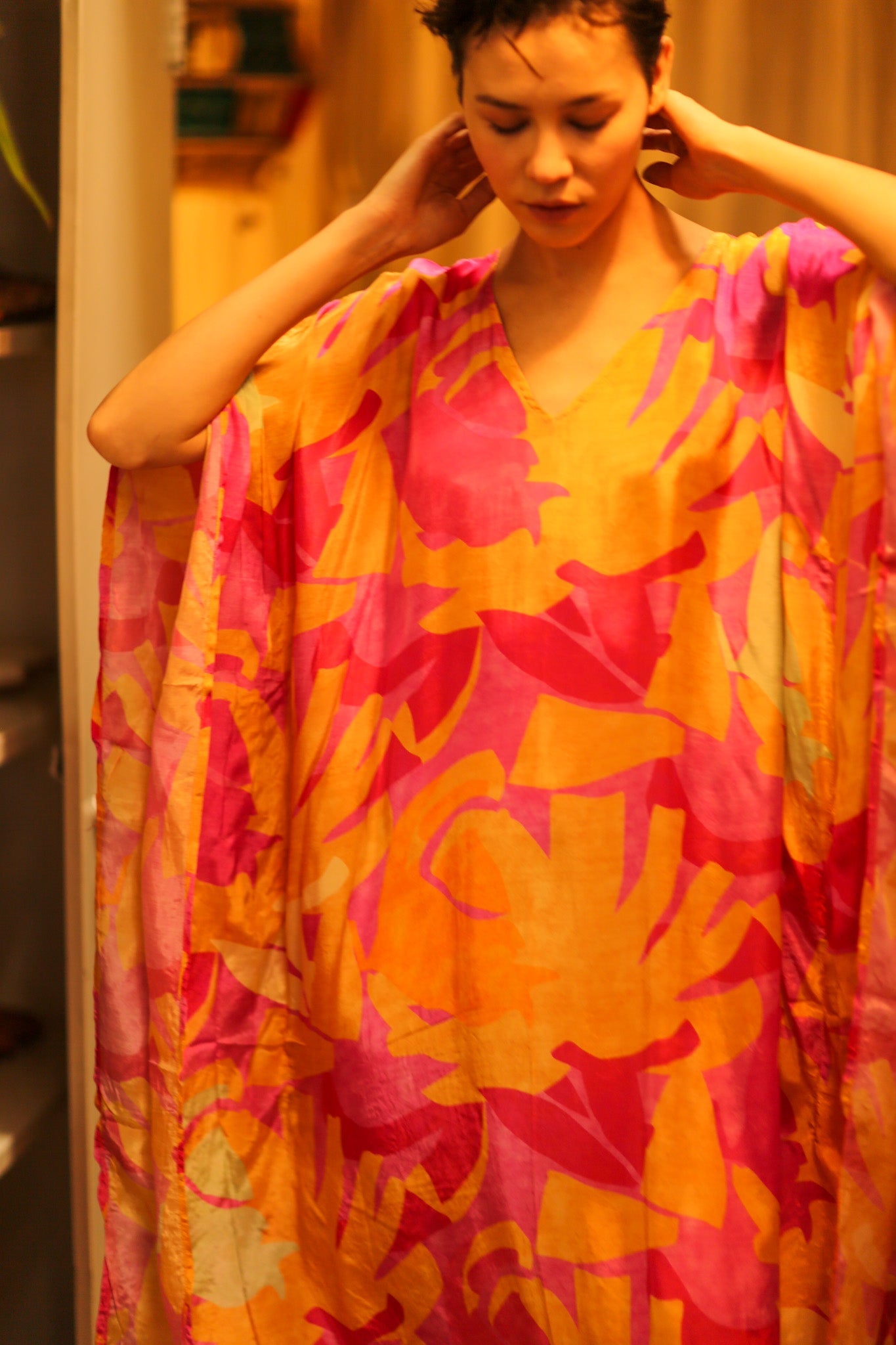 KAFTAN DRESS FAERIS - BANGKOK TAILOR CLOTHING STORE - HANDMADE CLOTHING