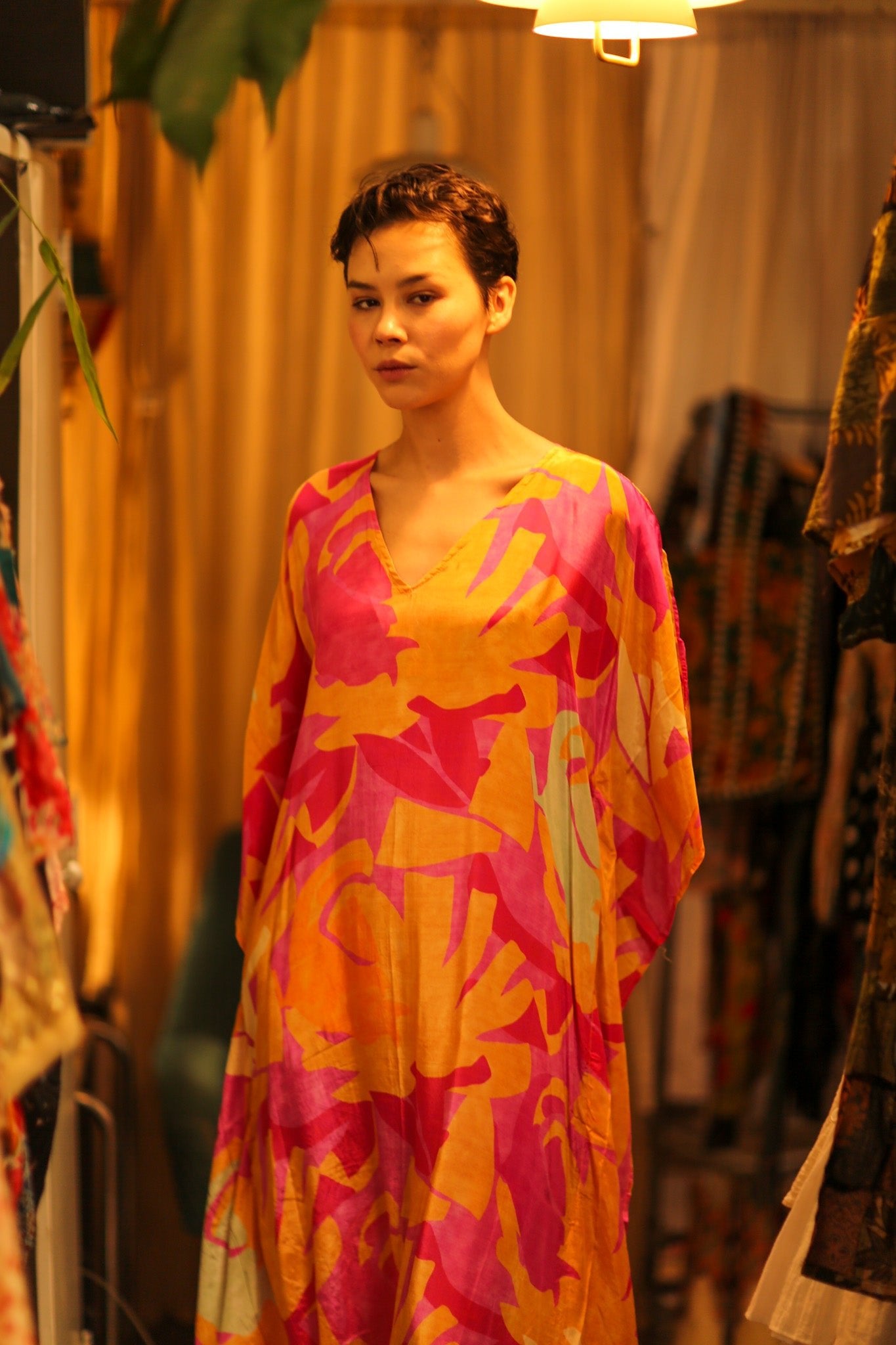 KAFTAN DRESS FAERIS - BANGKOK TAILOR CLOTHING STORE - HANDMADE CLOTHING