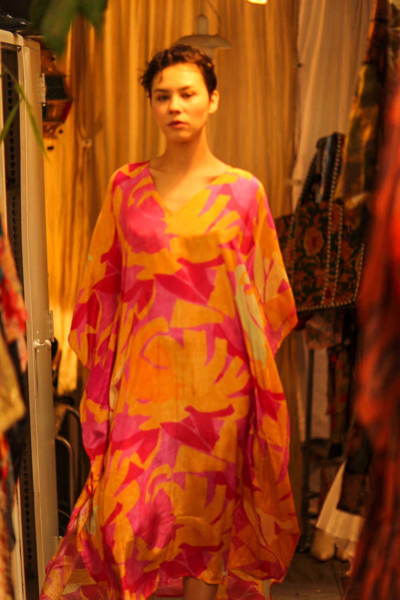 KAFTAN DRESS FAERIS - BANGKOK TAILOR CLOTHING STORE - HANDMADE CLOTHING