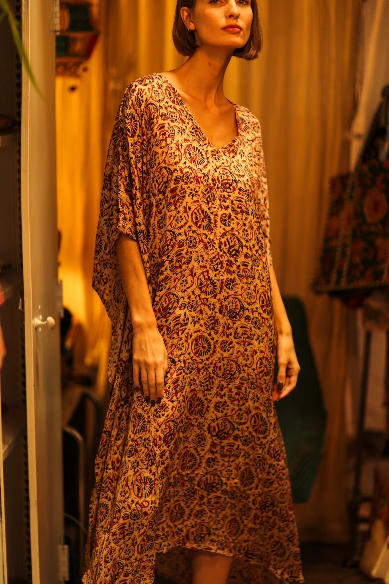 KAFTAN DRESS IPEK - BANGKOK TAILOR CLOTHING STORE - HANDMADE CLOTHING