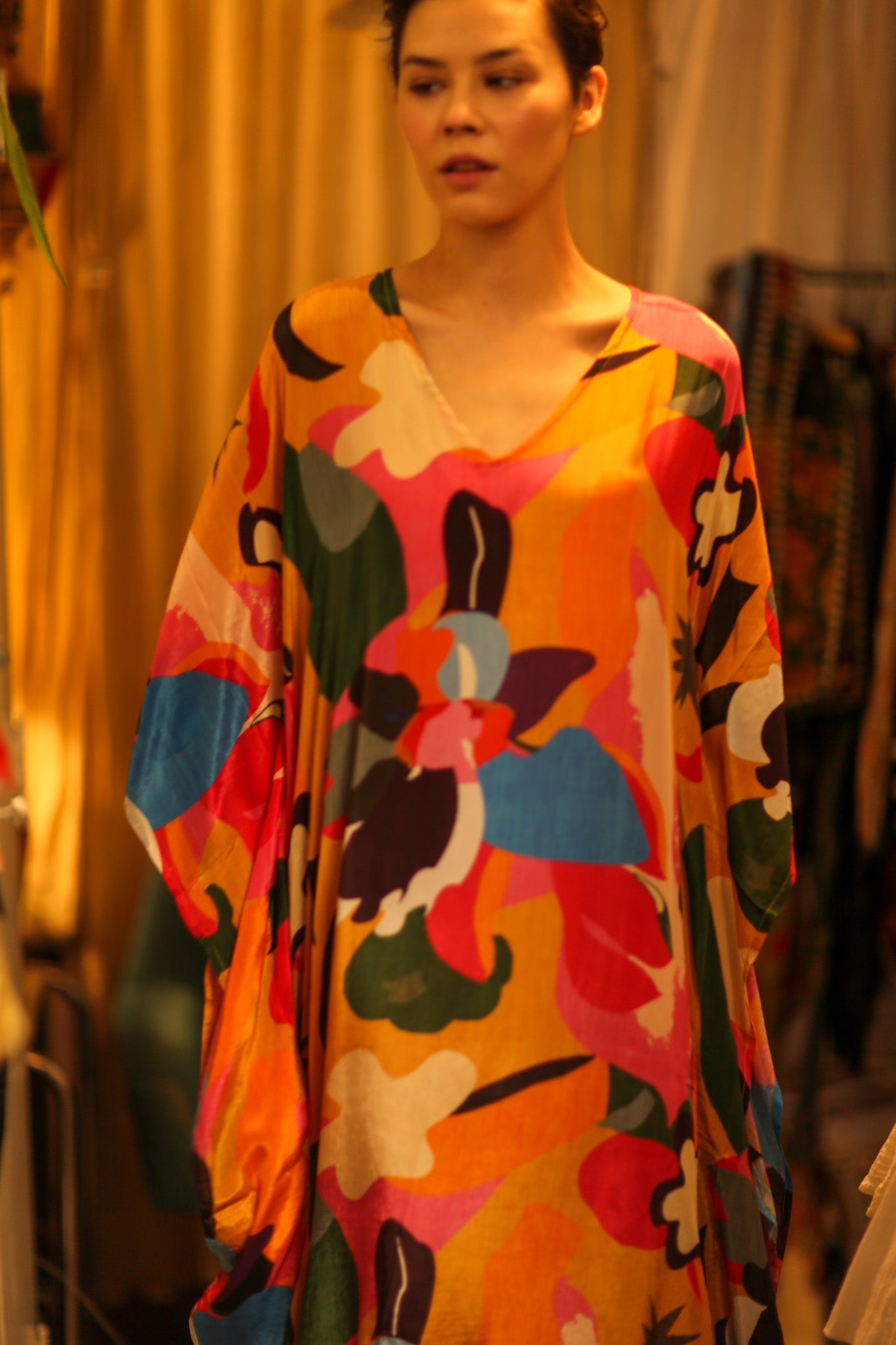 KAFTAN DRESS WERUSHKA - BANGKOK TAILOR CLOTHING STORE - HANDMADE CLOTHING