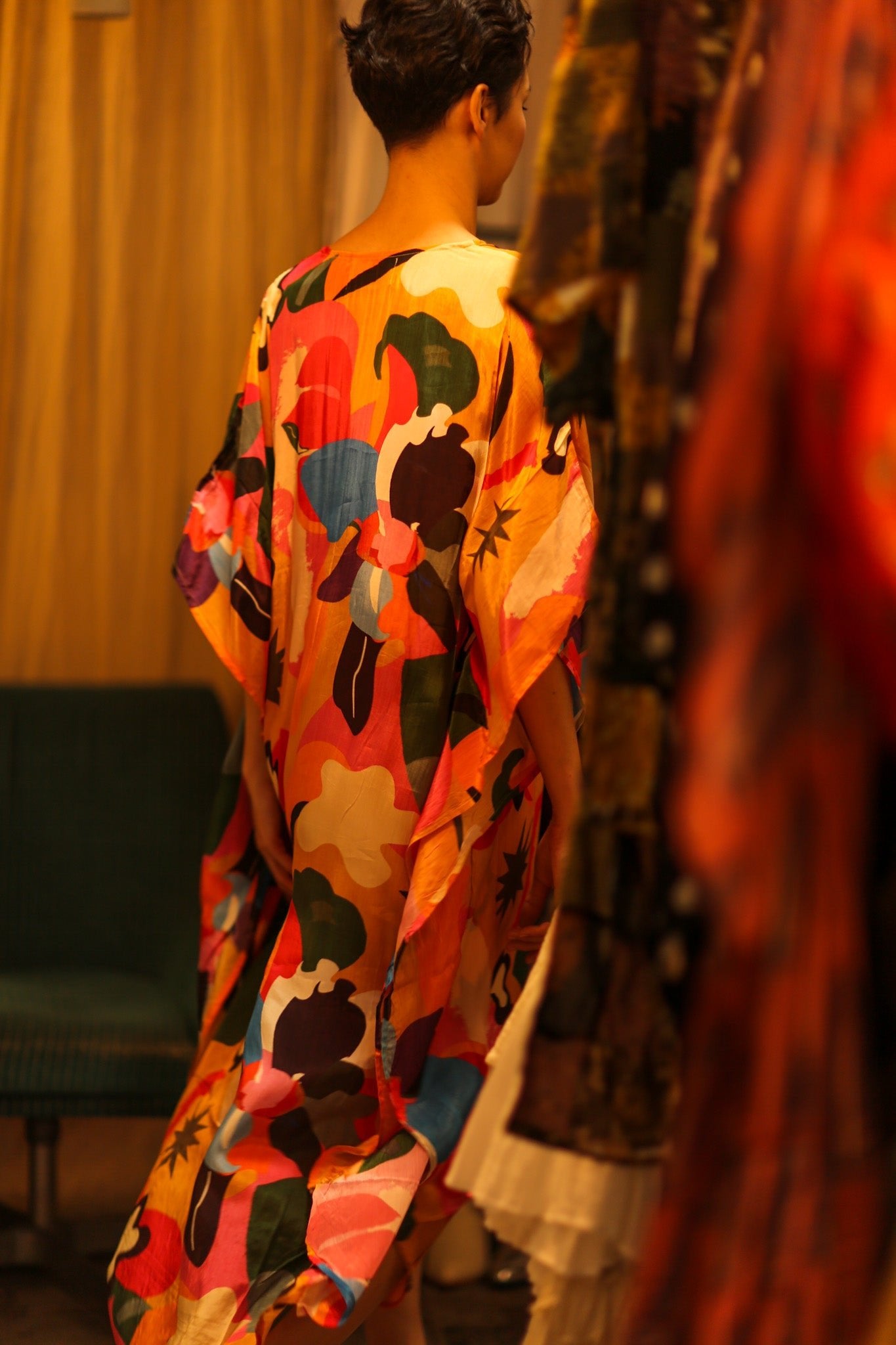 KAFTAN DRESS WERUSHKA - BANGKOK TAILOR CLOTHING STORE - HANDMADE CLOTHING