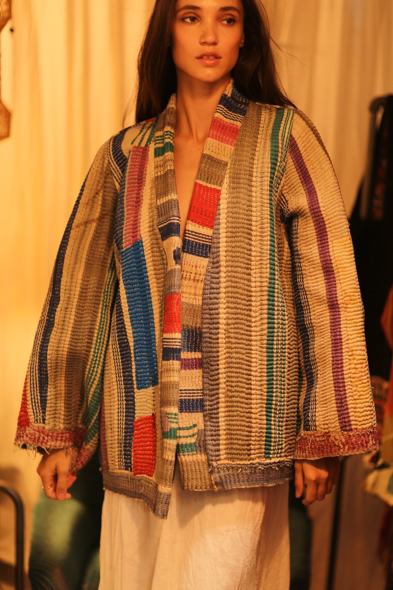 KANTHA ARTIST KIMONO LANA - BANGKOK TAILOR CLOTHING STORE - HANDMADE CLOTHING