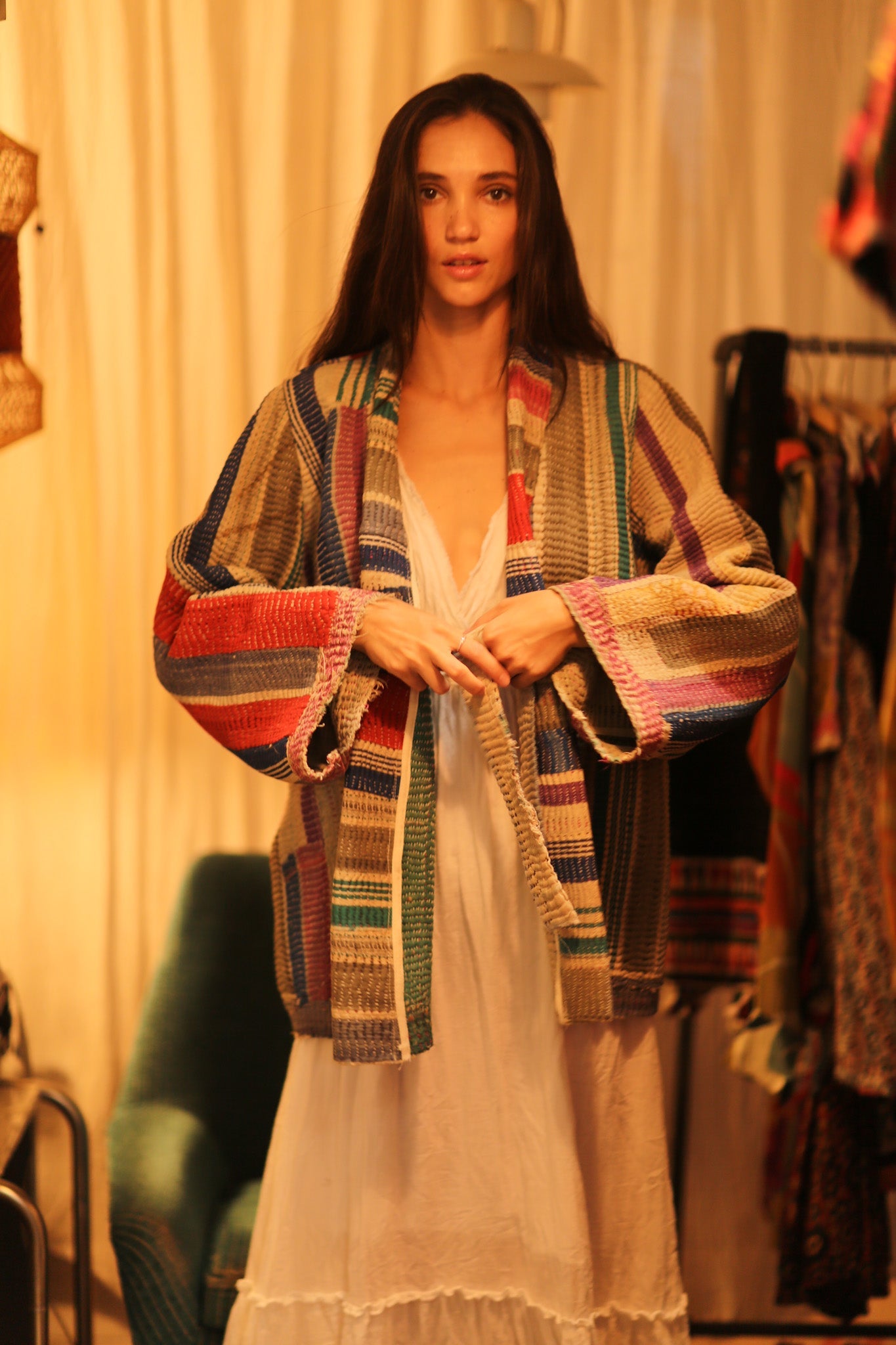 KANTHA ARTIST KIMONO LANA - BANGKOK TAILOR CLOTHING STORE - HANDMADE CLOTHING