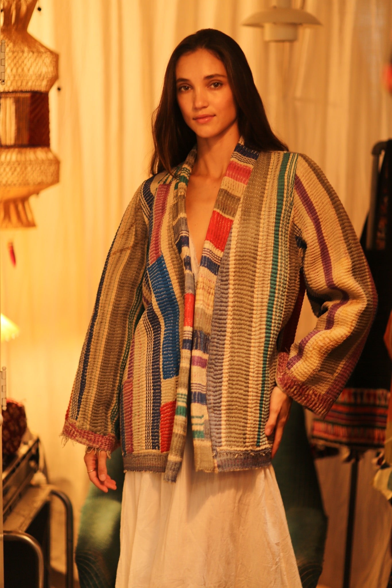 KANTHA ARTIST KIMONO LANA - BANGKOK TAILOR CLOTHING STORE - HANDMADE CLOTHING