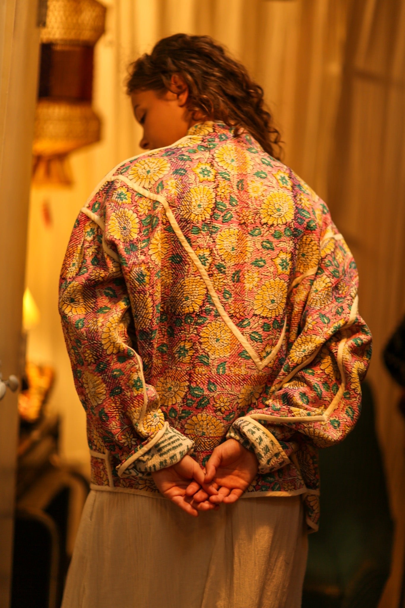 KANTHA BABY FLOWERS JACKET - BANGKOK TAILOR CLOTHING STORE - HANDMADE CLOTHING