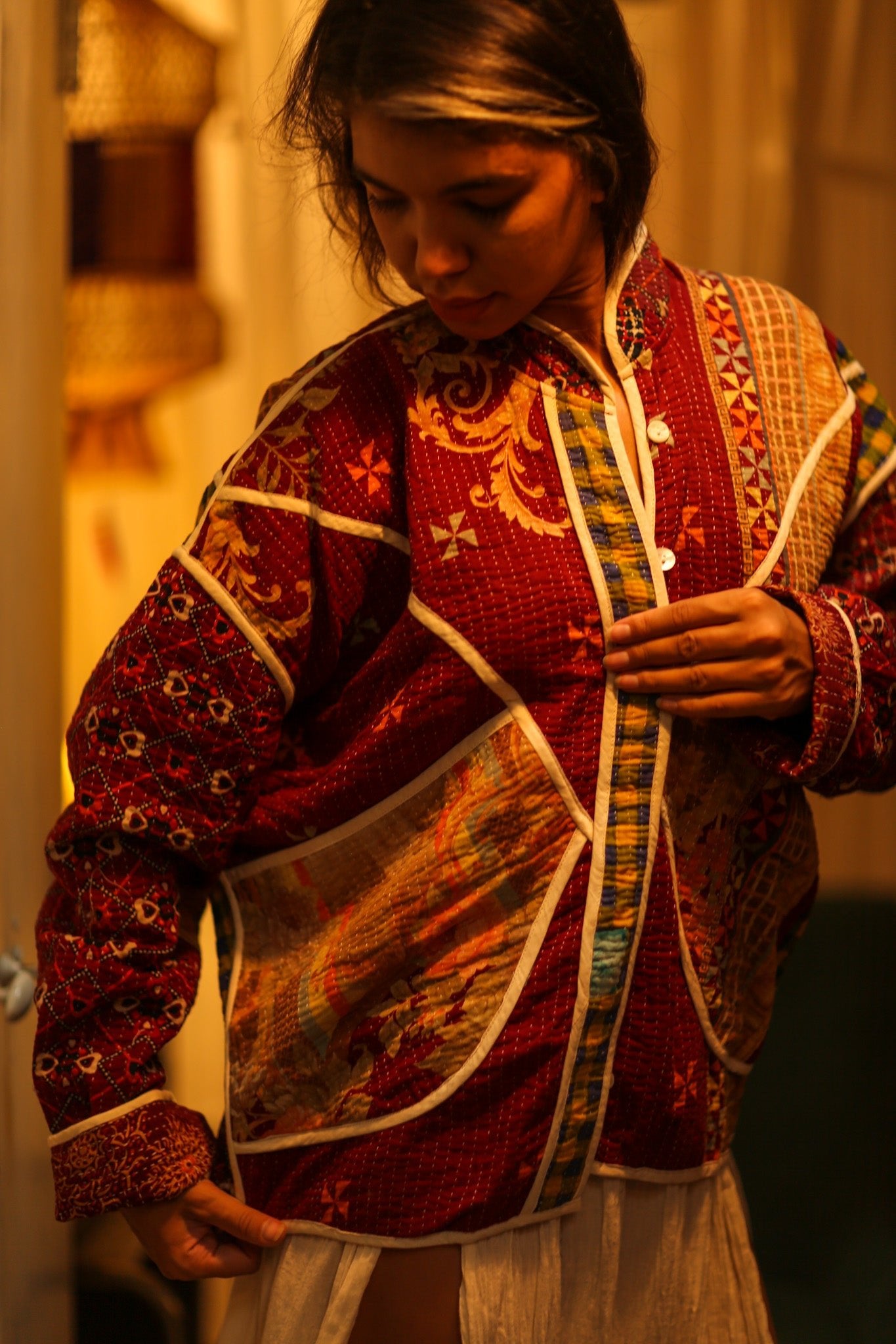 KANTHA CARMEN JACKET - BANGKOK TAILOR CLOTHING STORE - HANDMADE CLOTHING