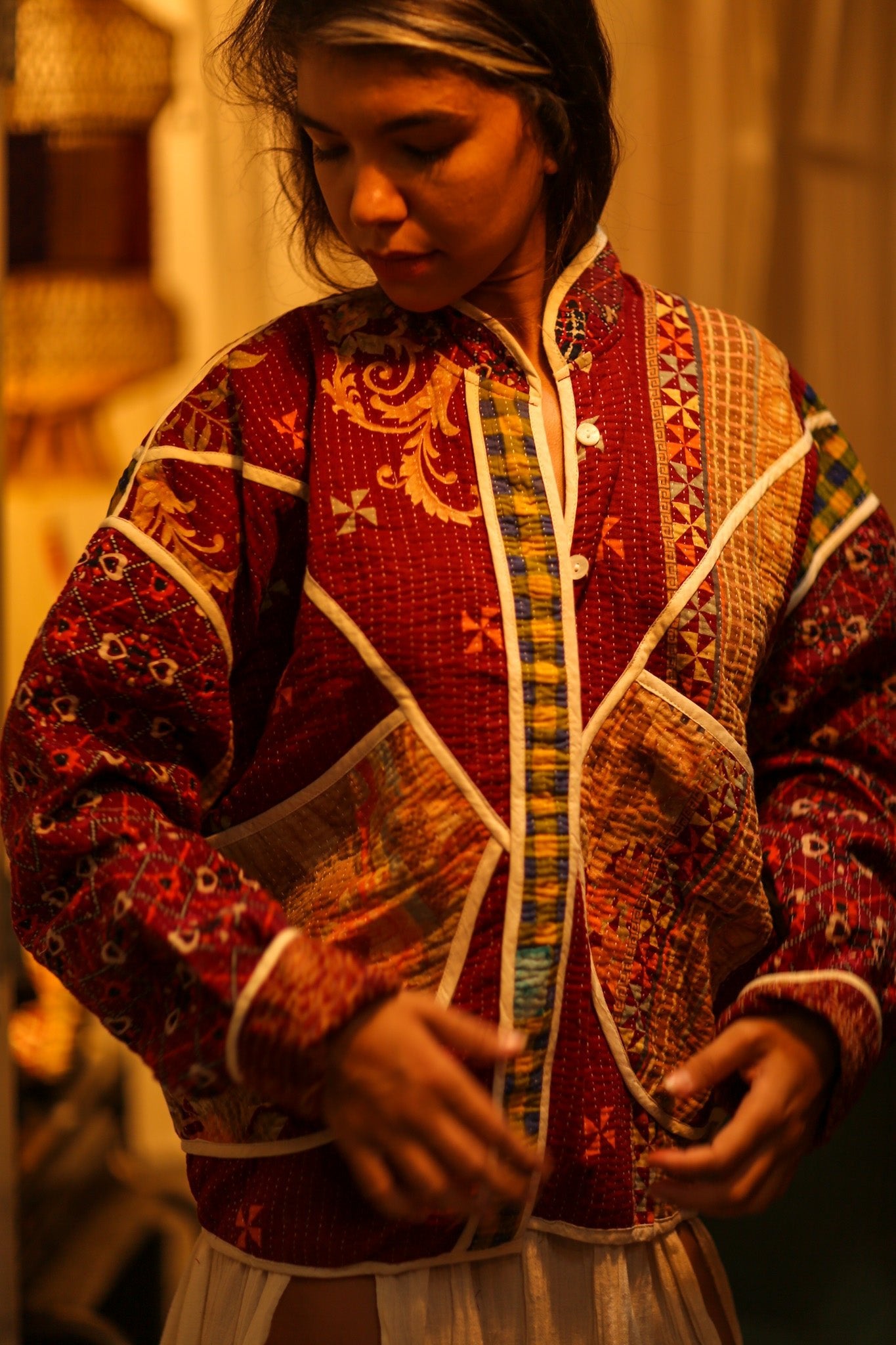 KANTHA CARMEN JACKET - BANGKOK TAILOR CLOTHING STORE - HANDMADE CLOTHING