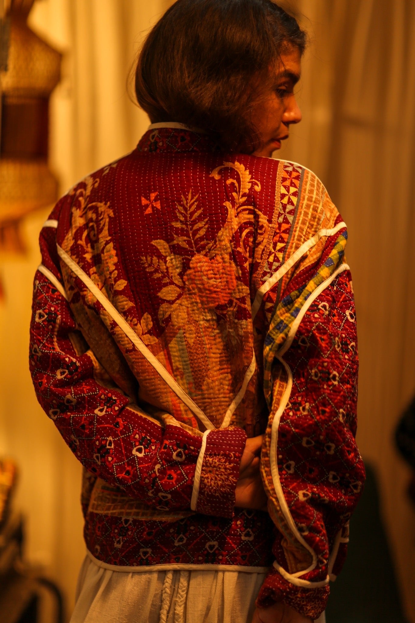 KANTHA CARMEN JACKET - BANGKOK TAILOR CLOTHING STORE - HANDMADE CLOTHING