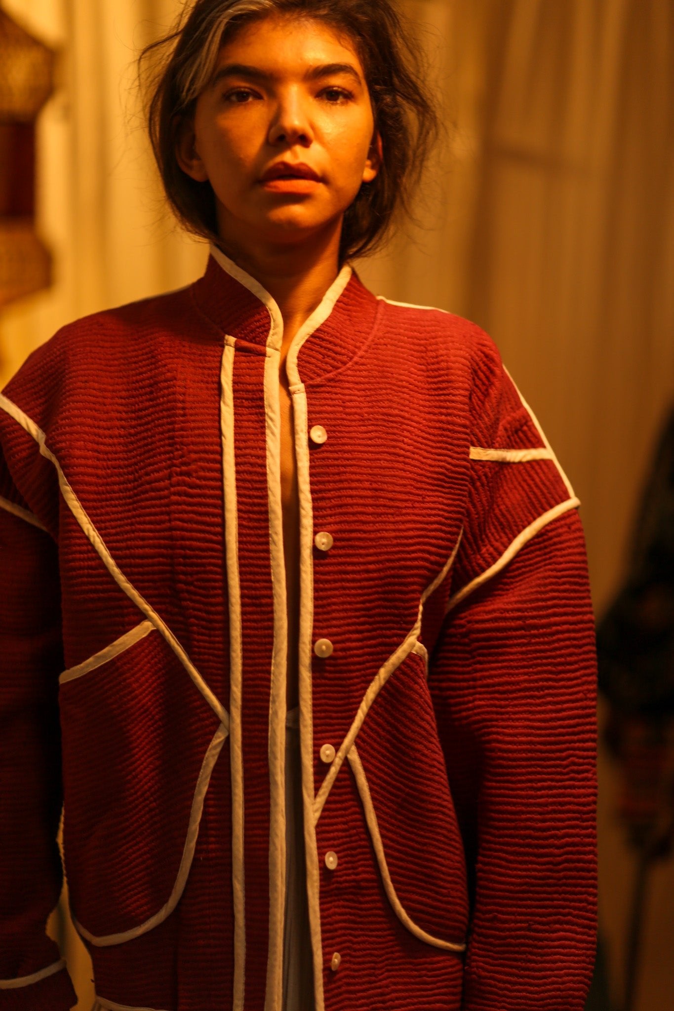KANTHA CHERRINE NING JACKET - BANGKOK TAILOR CLOTHING STORE - HANDMADE CLOTHING