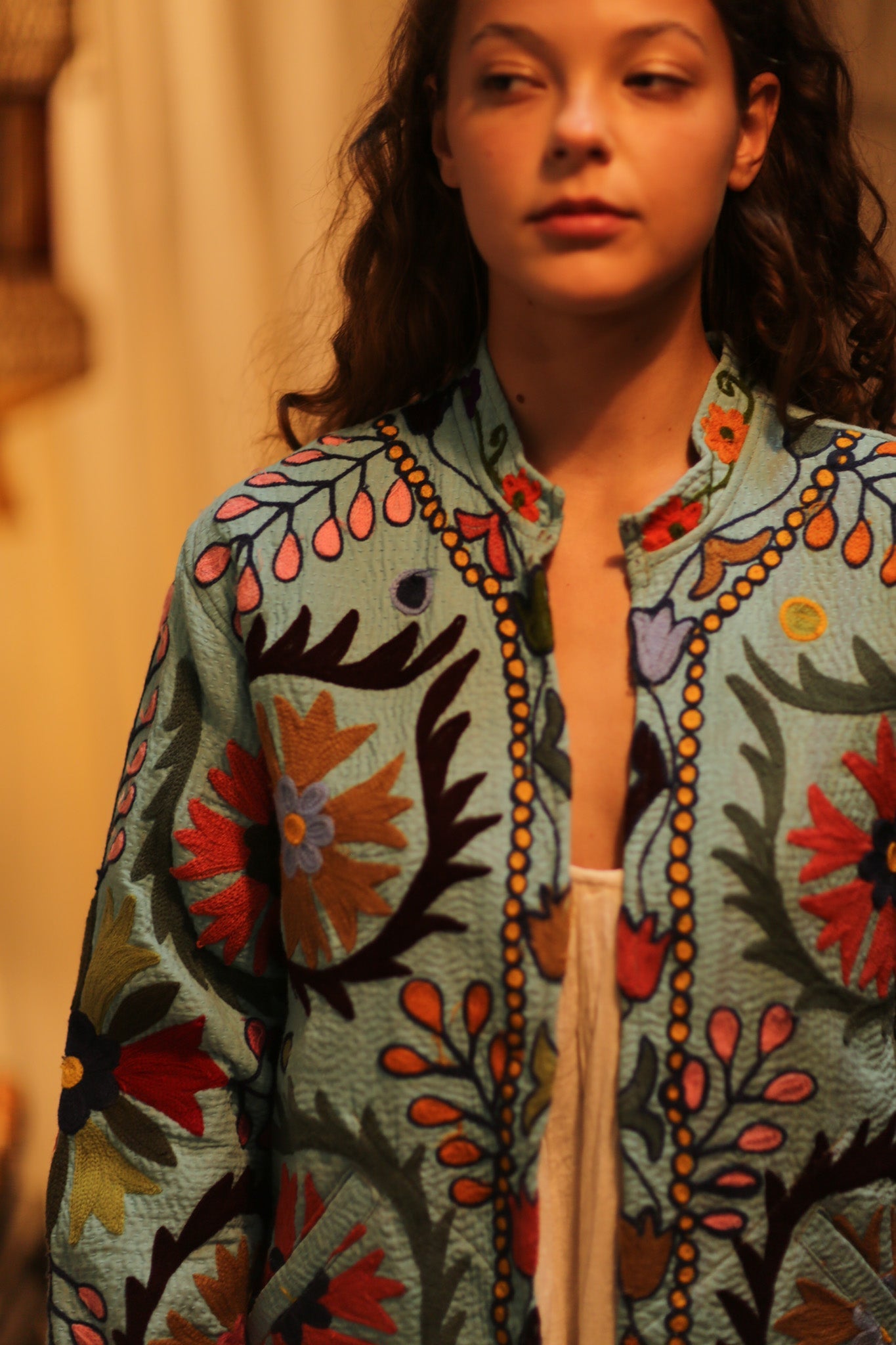 KANTHA EMBROIDERED JACKET ANTONIa - BANGKOK TAILOR CLOTHING STORE - HANDMADE CLOTHING