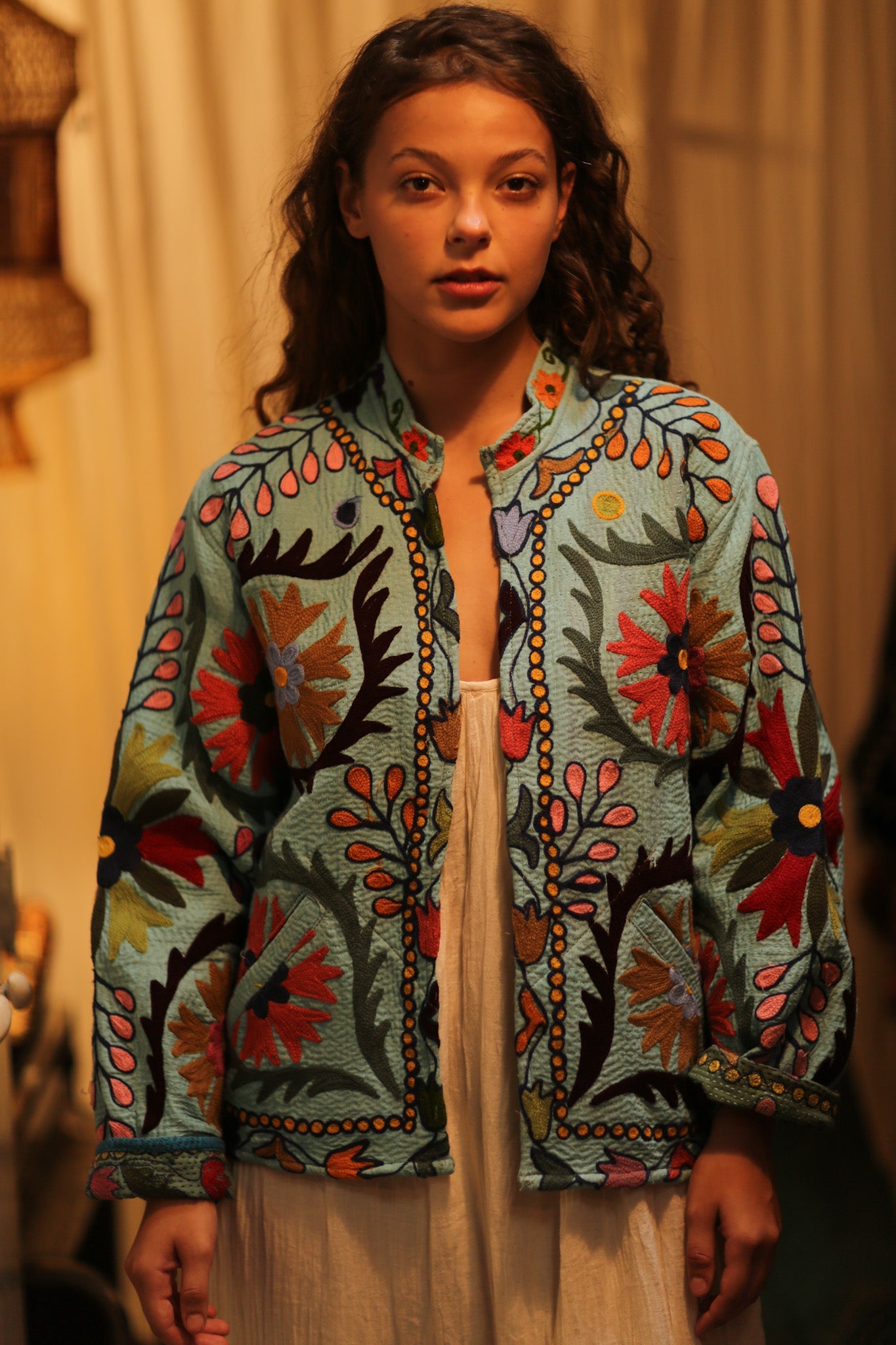 KANTHA EMBROIDERED JACKET ANTONIa - BANGKOK TAILOR CLOTHING STORE - HANDMADE CLOTHING