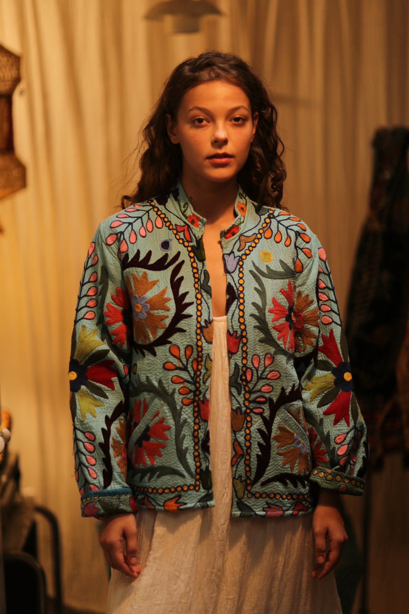 KANTHA EMBROIDERED JACKET ANTONIa - BANGKOK TAILOR CLOTHING STORE - HANDMADE CLOTHING