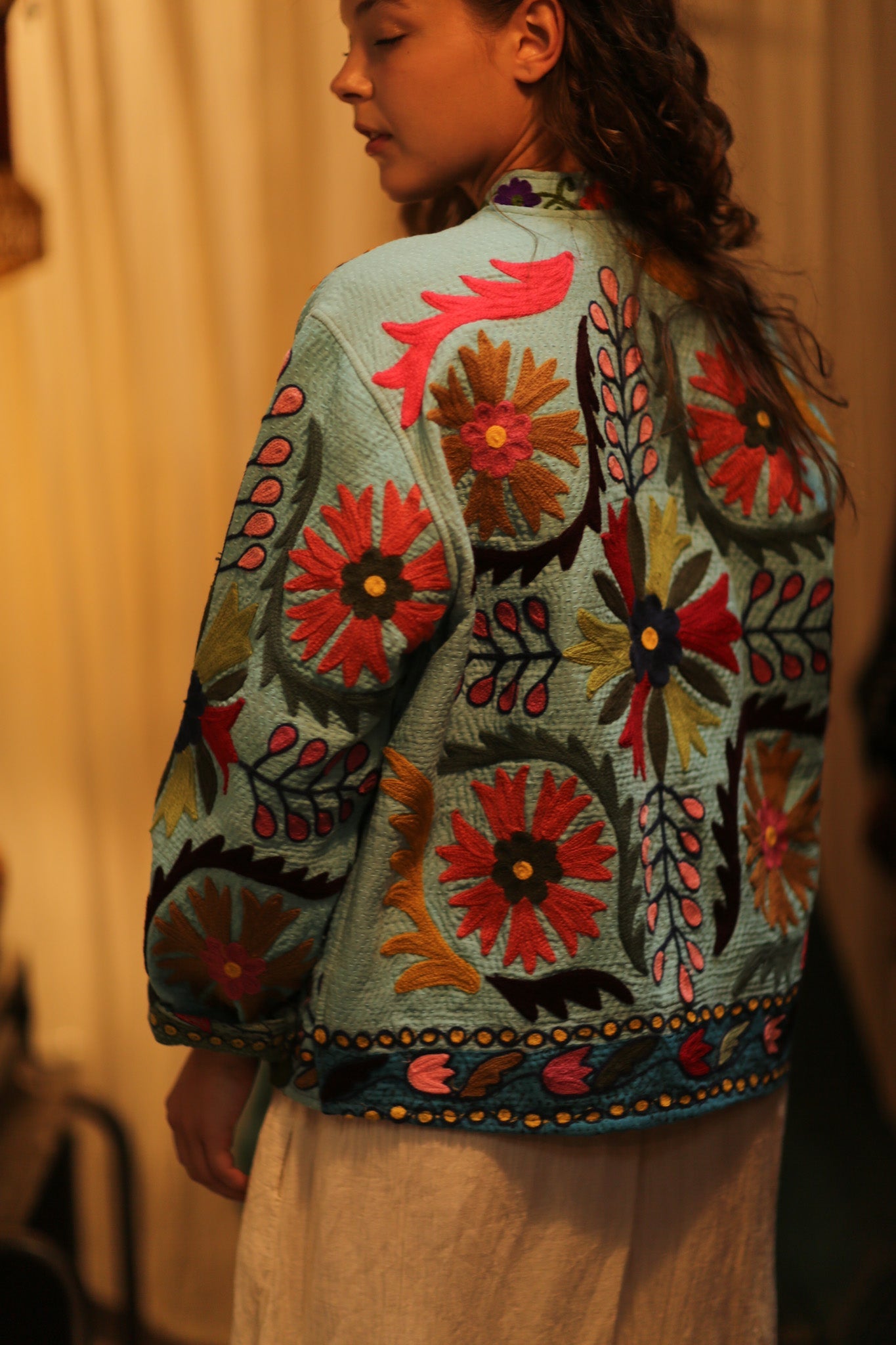 KANTHA EMBROIDERED JACKET ANTONIa - BANGKOK TAILOR CLOTHING STORE - HANDMADE CLOTHING