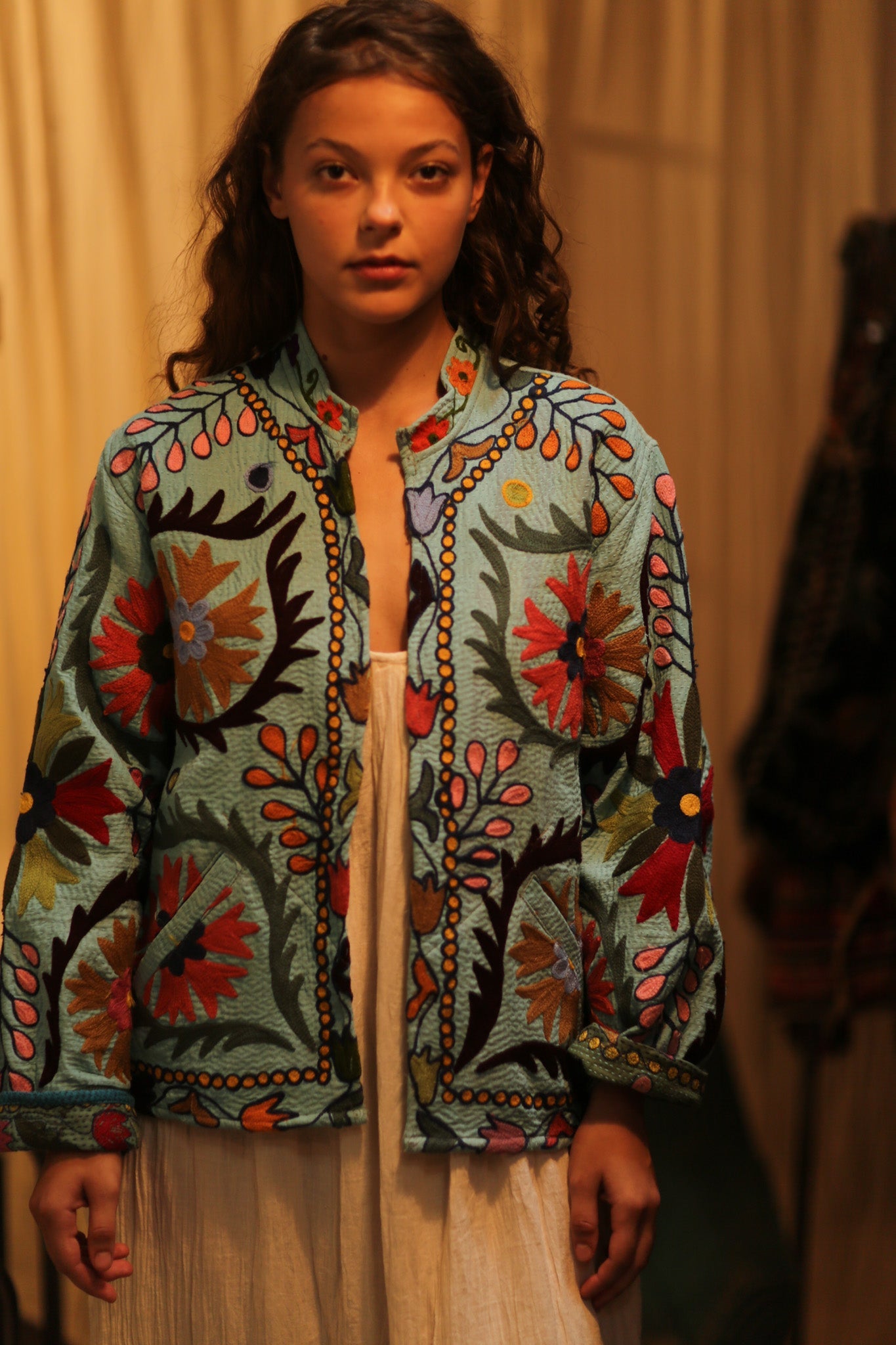 KANTHA EMBROIDERED JACKET ANTONIa - BANGKOK TAILOR CLOTHING STORE - HANDMADE CLOTHING