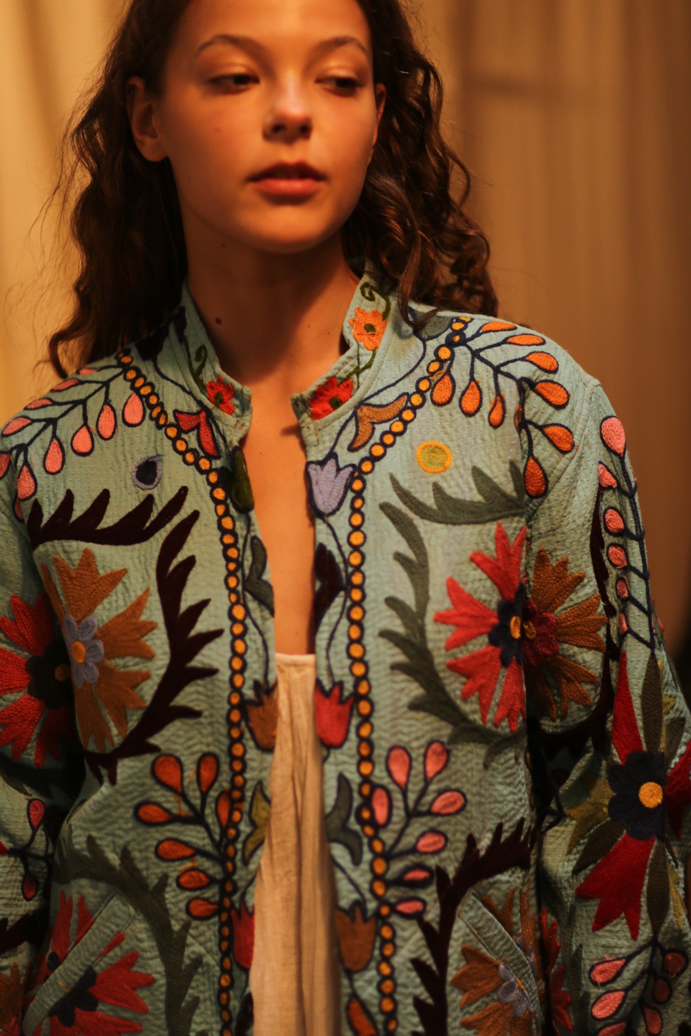 KANTHA EMBROIDERED JACKET ANTONIa - BANGKOK TAILOR CLOTHING STORE - HANDMADE CLOTHING