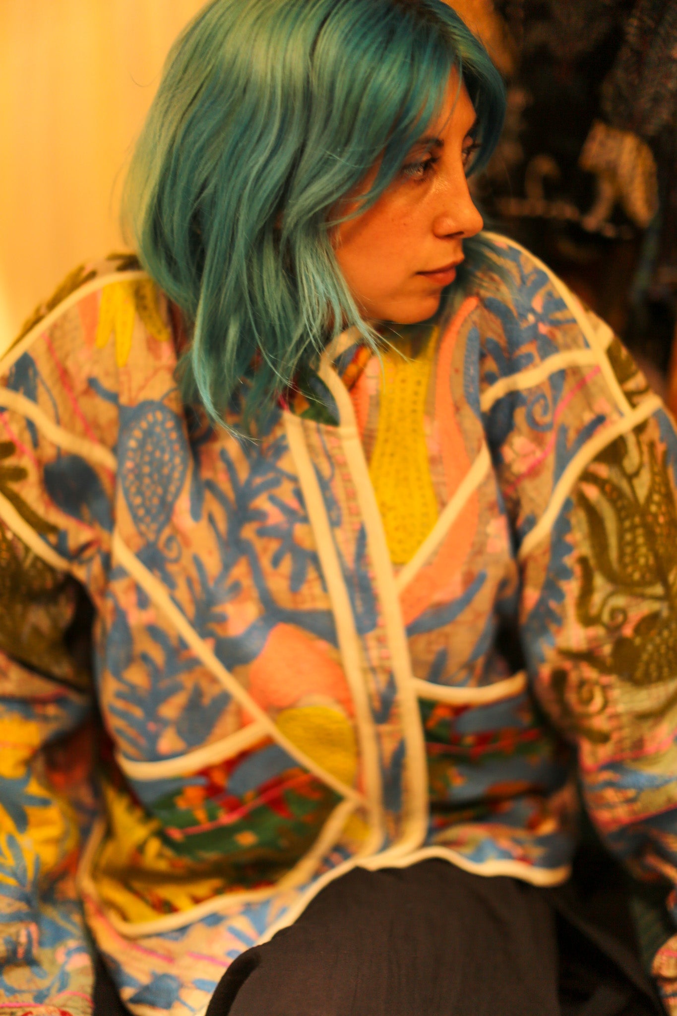 KANTHA EMBROIDERED JACKET ELA - BANGKOK TAILOR CLOTHING STORE - HANDMADE CLOTHING