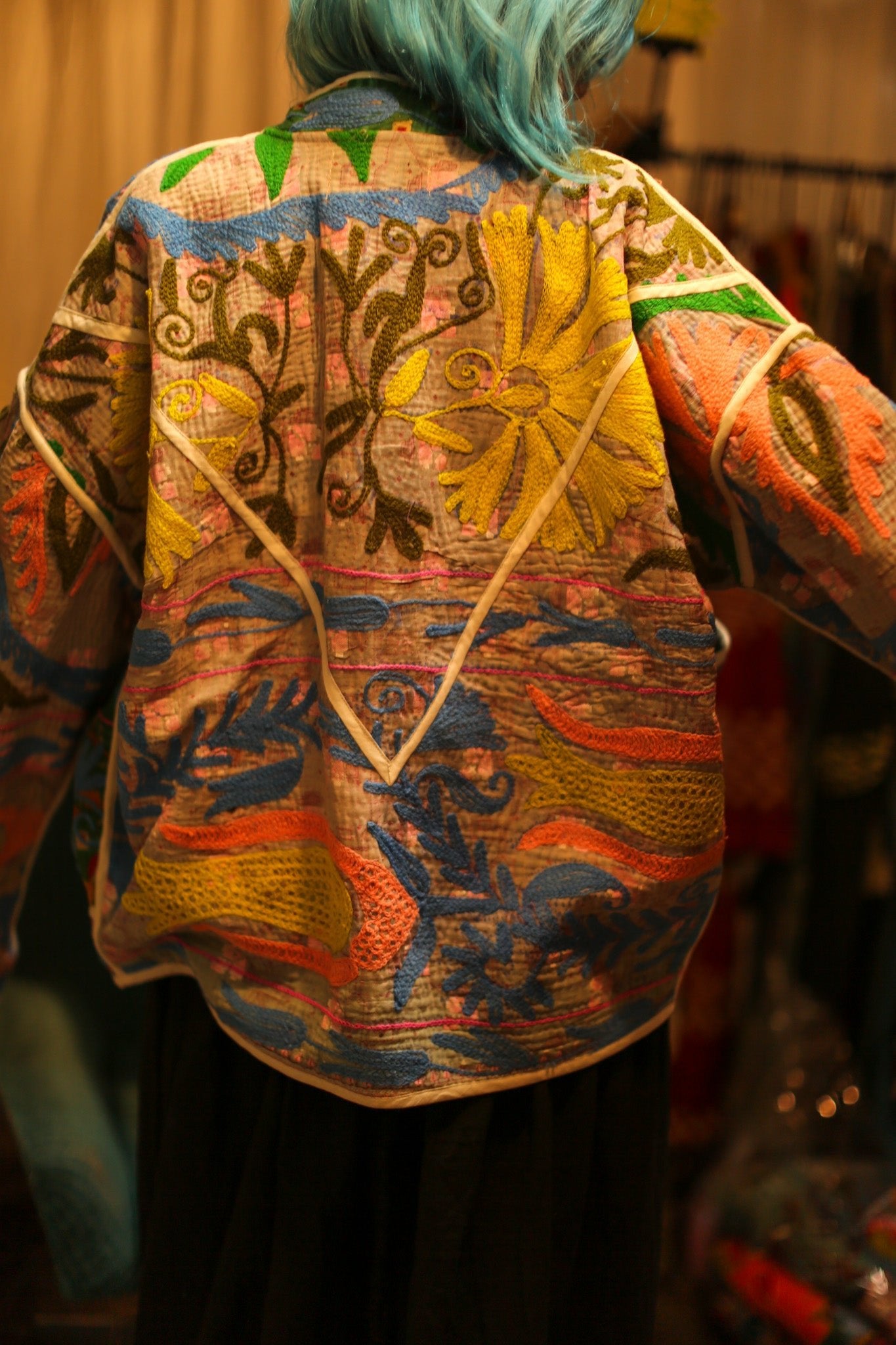 KANTHA EMBROIDERED JACKET ELA - BANGKOK TAILOR CLOTHING STORE - HANDMADE CLOTHING