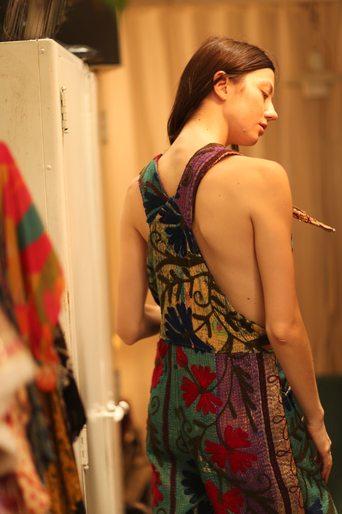 KANTHA EMBROIDERED JUMPSUIT ALEX - BANGKOK TAILOR CLOTHING STORE - HANDMADE CLOTHING