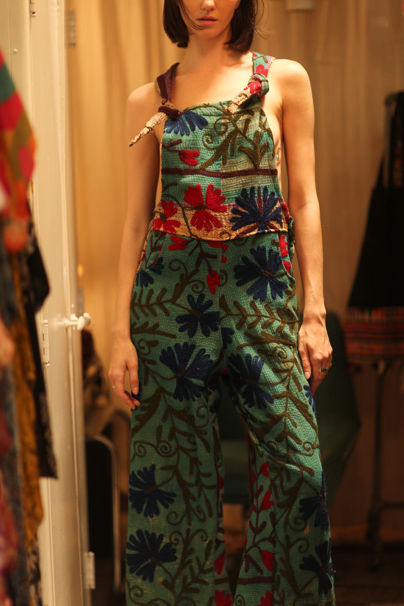 KANTHA EMBROIDERED JUMPSUIT ALEX - BANGKOK TAILOR CLOTHING STORE - HANDMADE CLOTHING