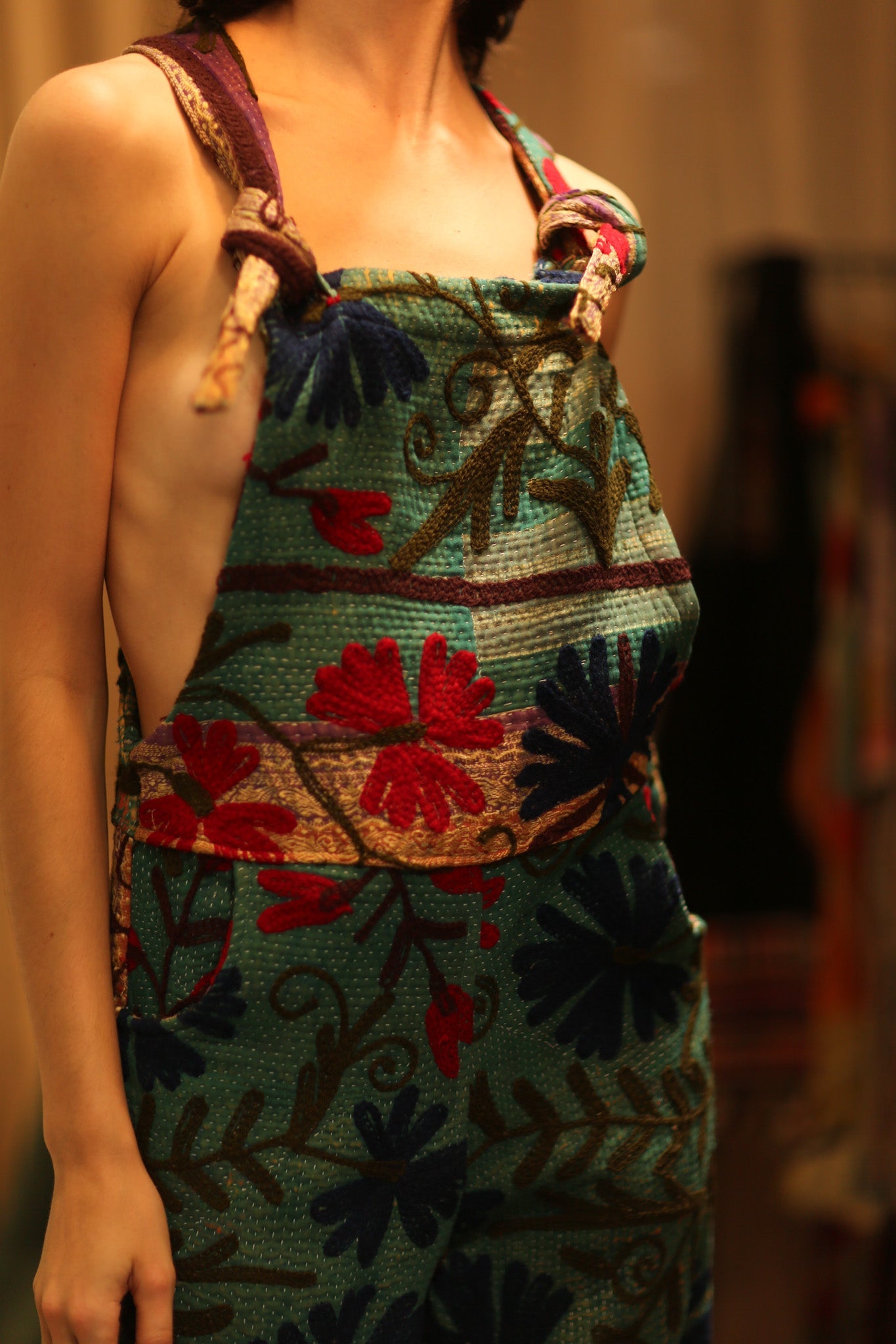 KANTHA EMBROIDERED JUMPSUIT ALEX - BANGKOK TAILOR CLOTHING STORE - HANDMADE CLOTHING