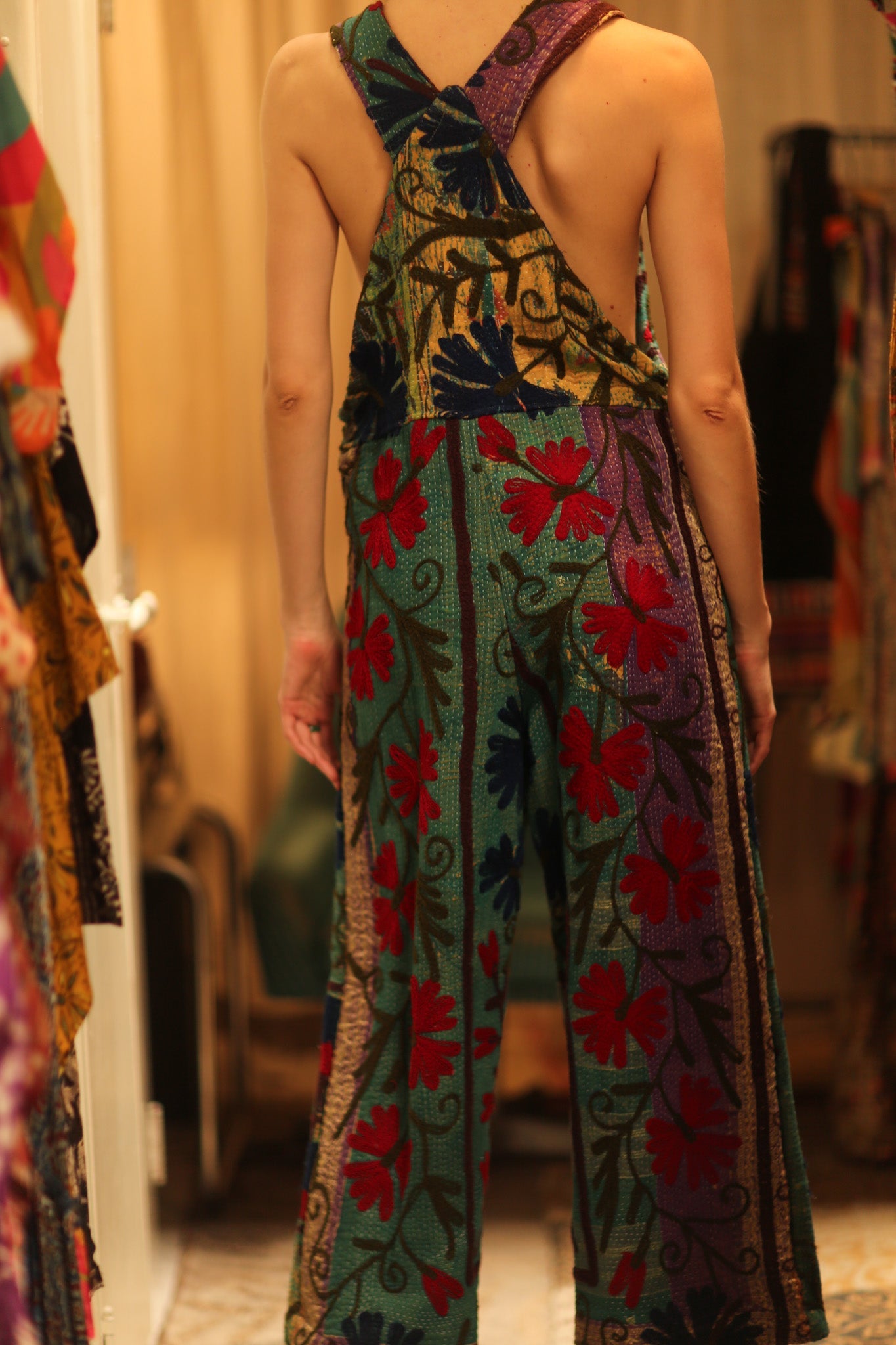 KANTHA EMBROIDERED JUMPSUIT ALEX - BANGKOK TAILOR CLOTHING STORE - HANDMADE CLOTHING