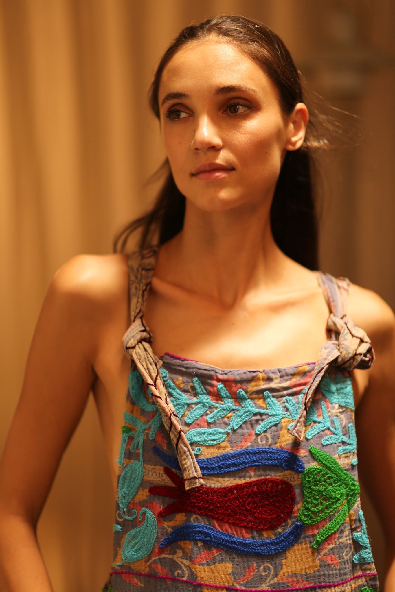 KANTHA EMBROIDERED JUMPSUIT FREYA - BANGKOK TAILOR CLOTHING STORE - HANDMADE CLOTHING